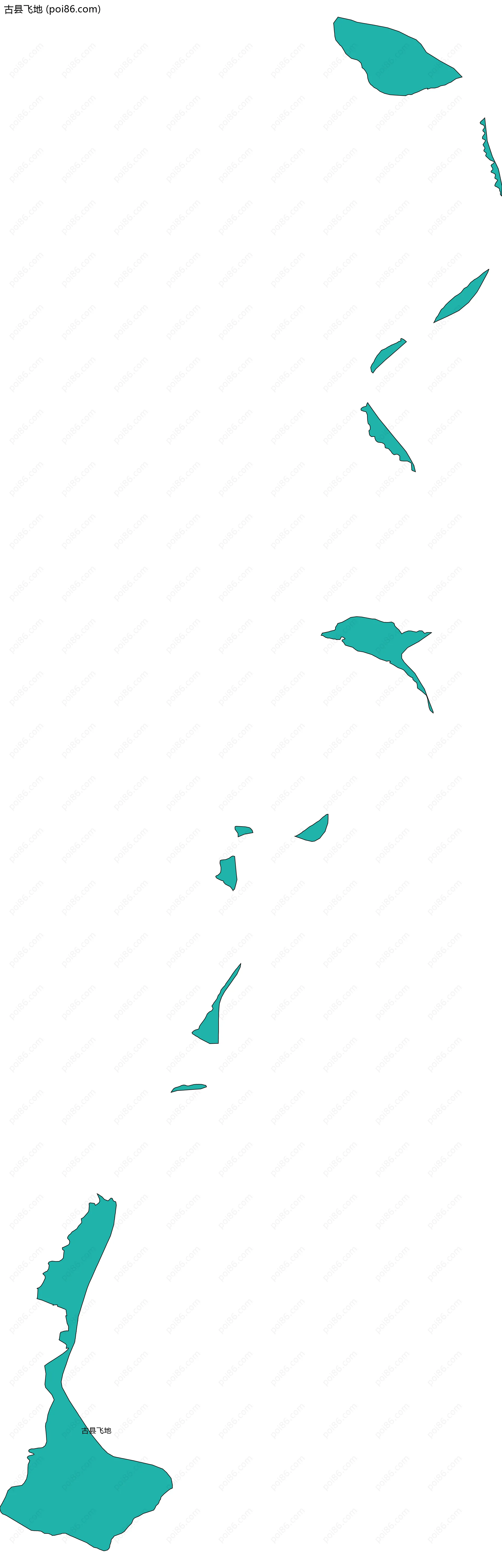 古县飞地边界地图