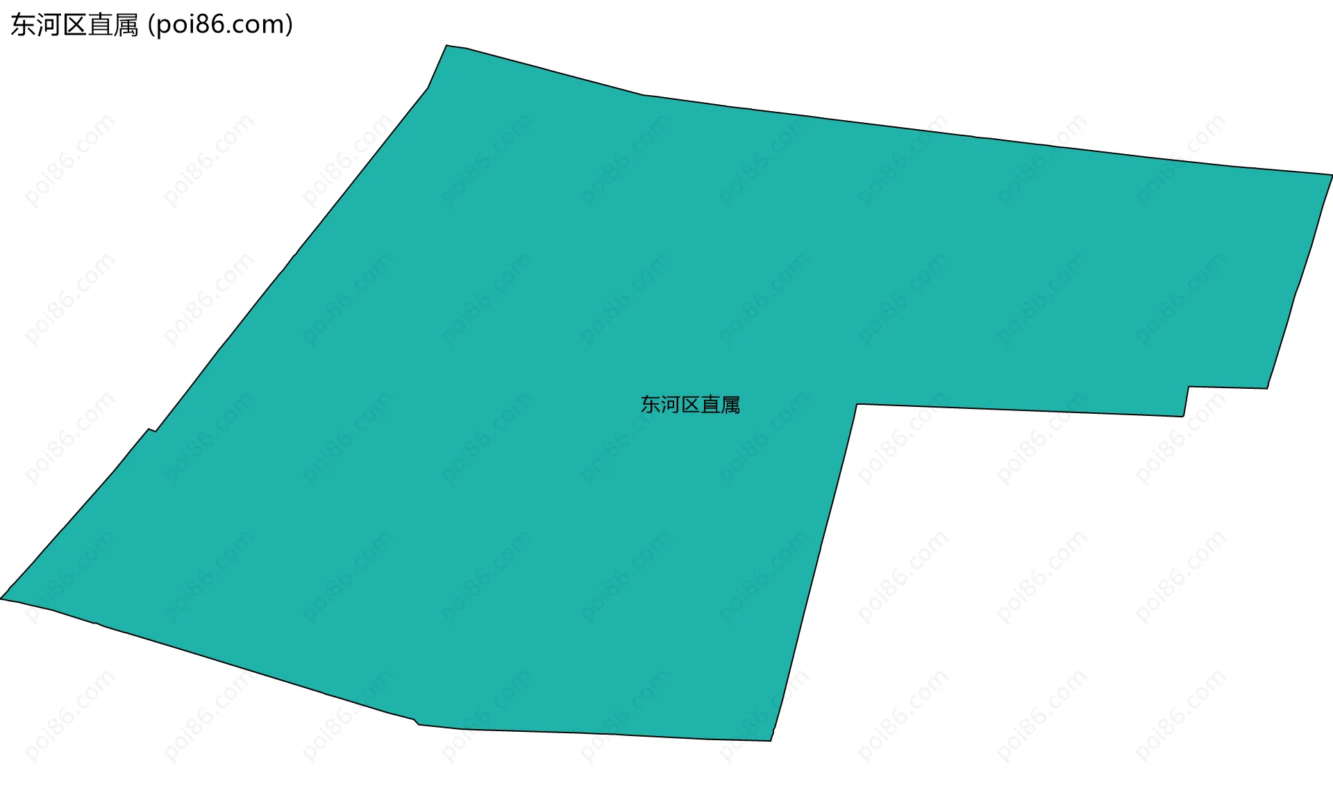 东河区直属边界地图