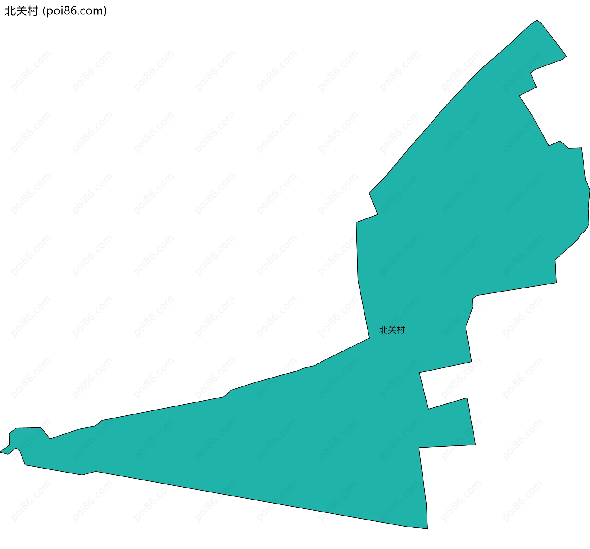北关村边界地图
