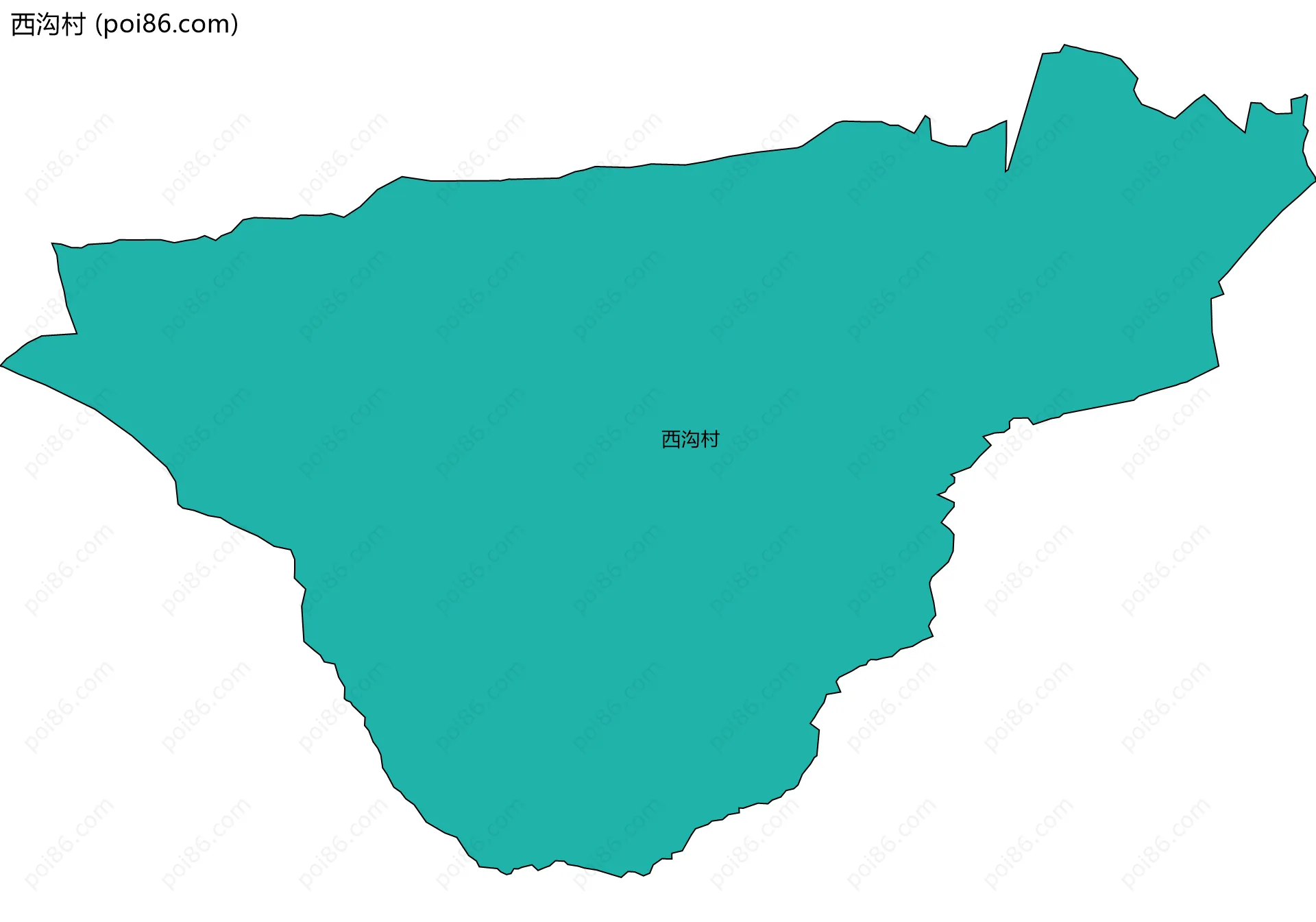 西沟村边界地图