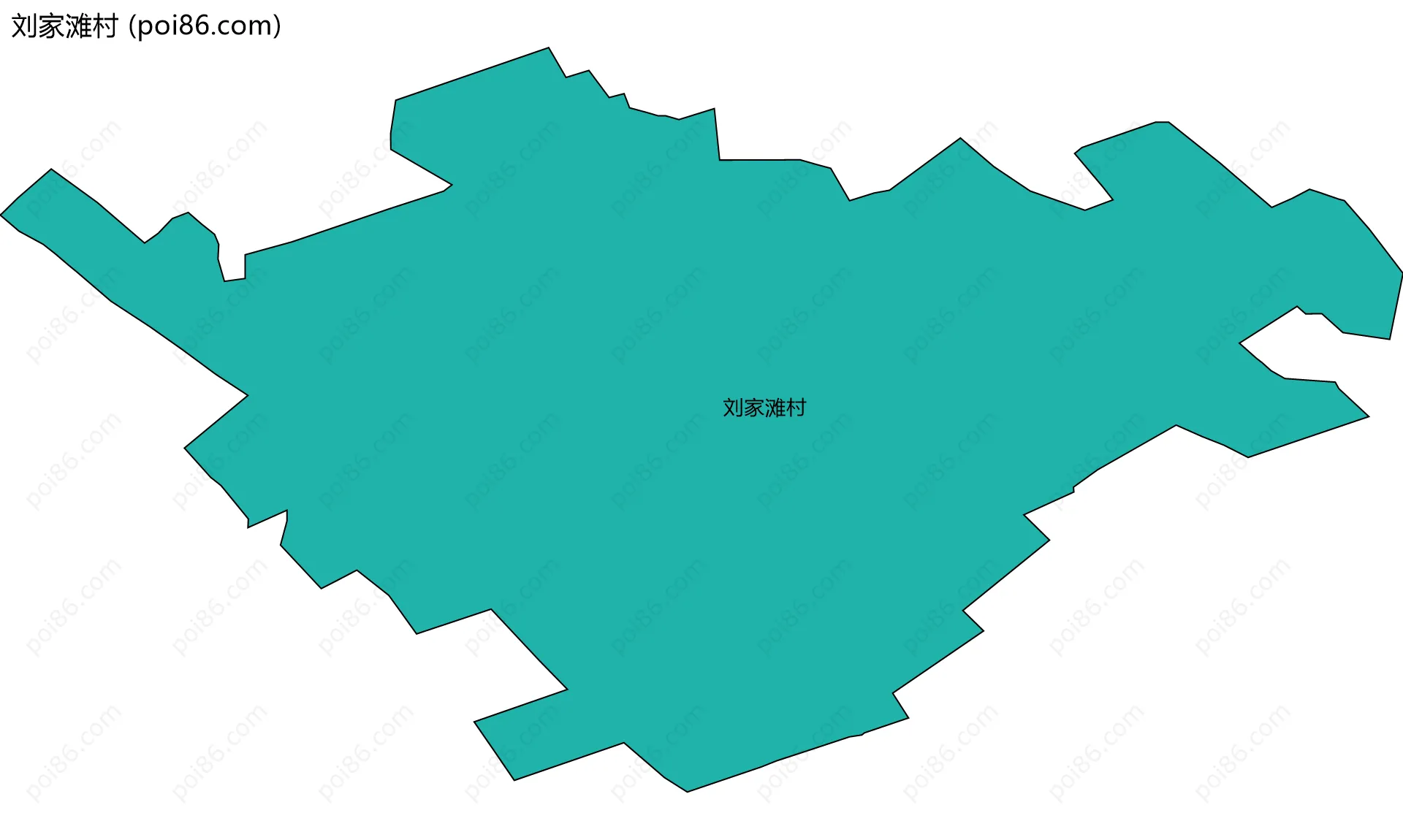 刘家滩村边界地图