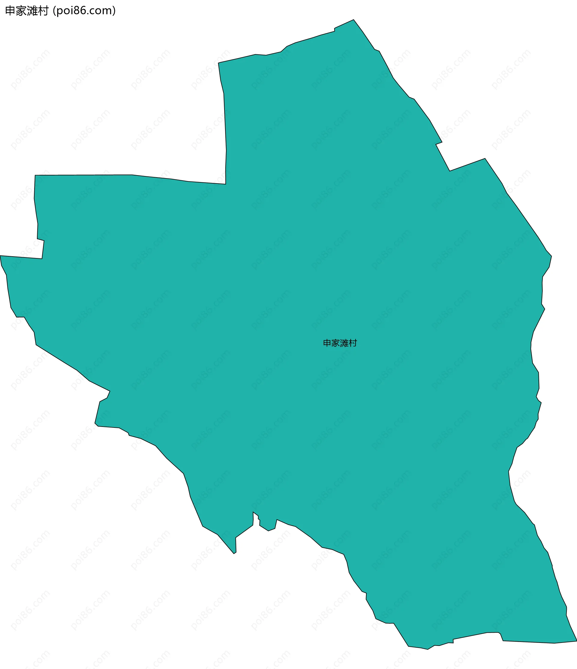 申家滩村边界地图