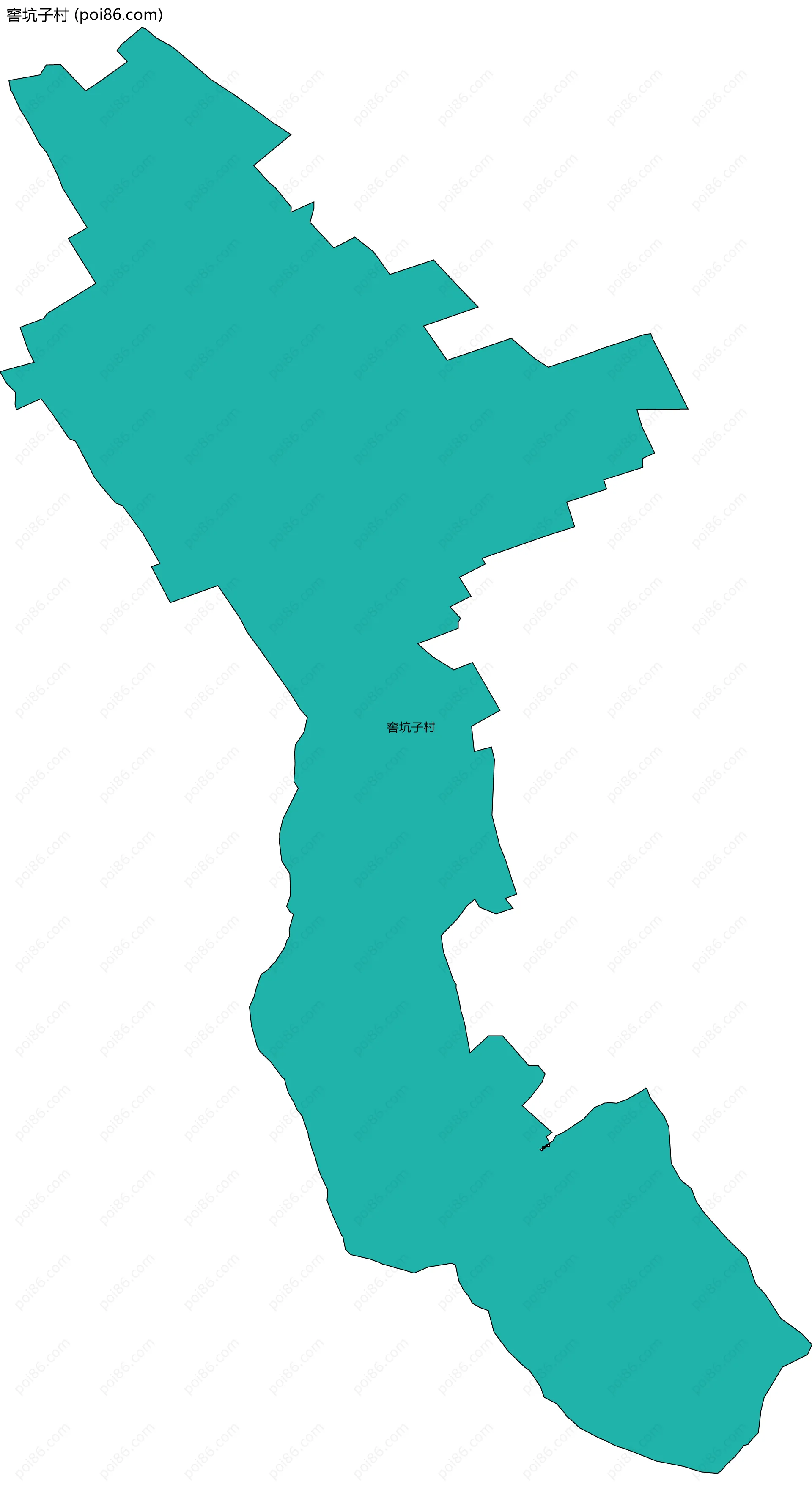 窖坑子村边界地图