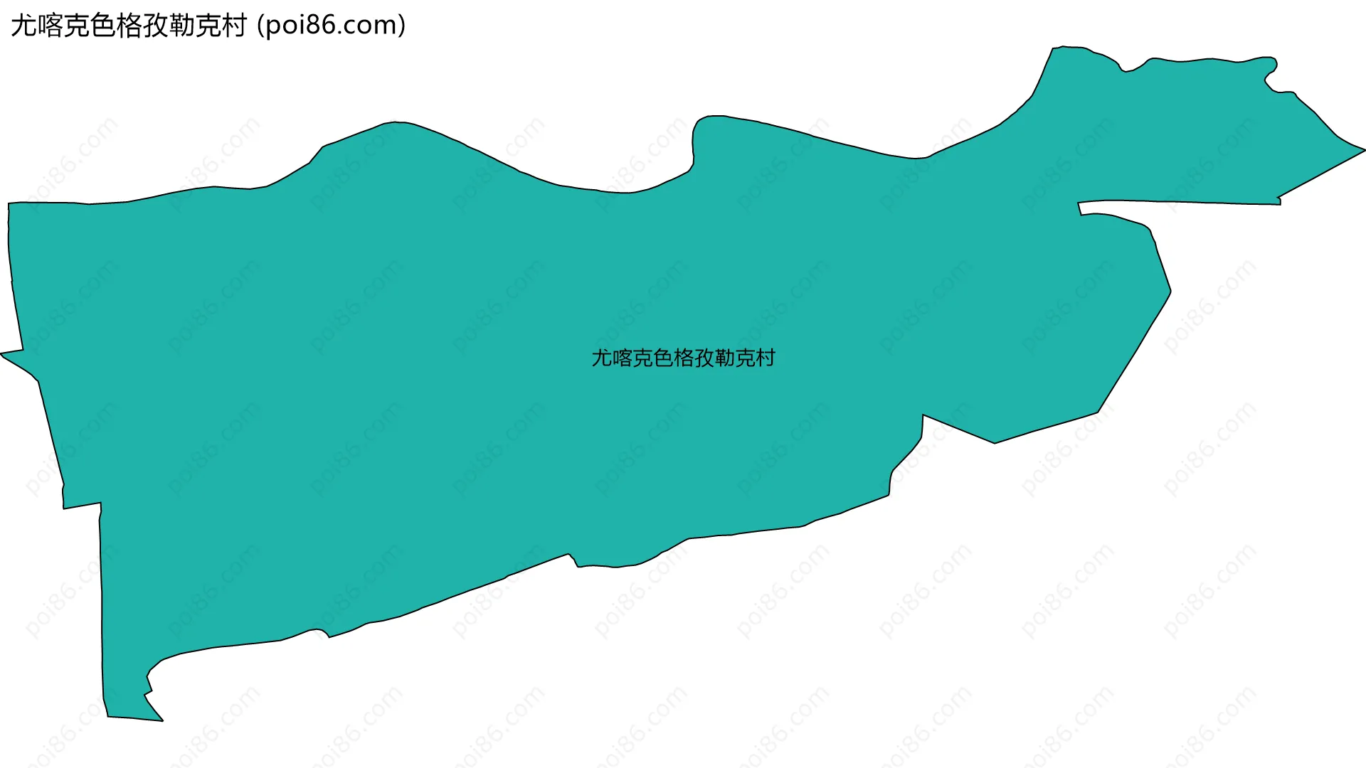 尤喀克色格孜勒克村边界地图