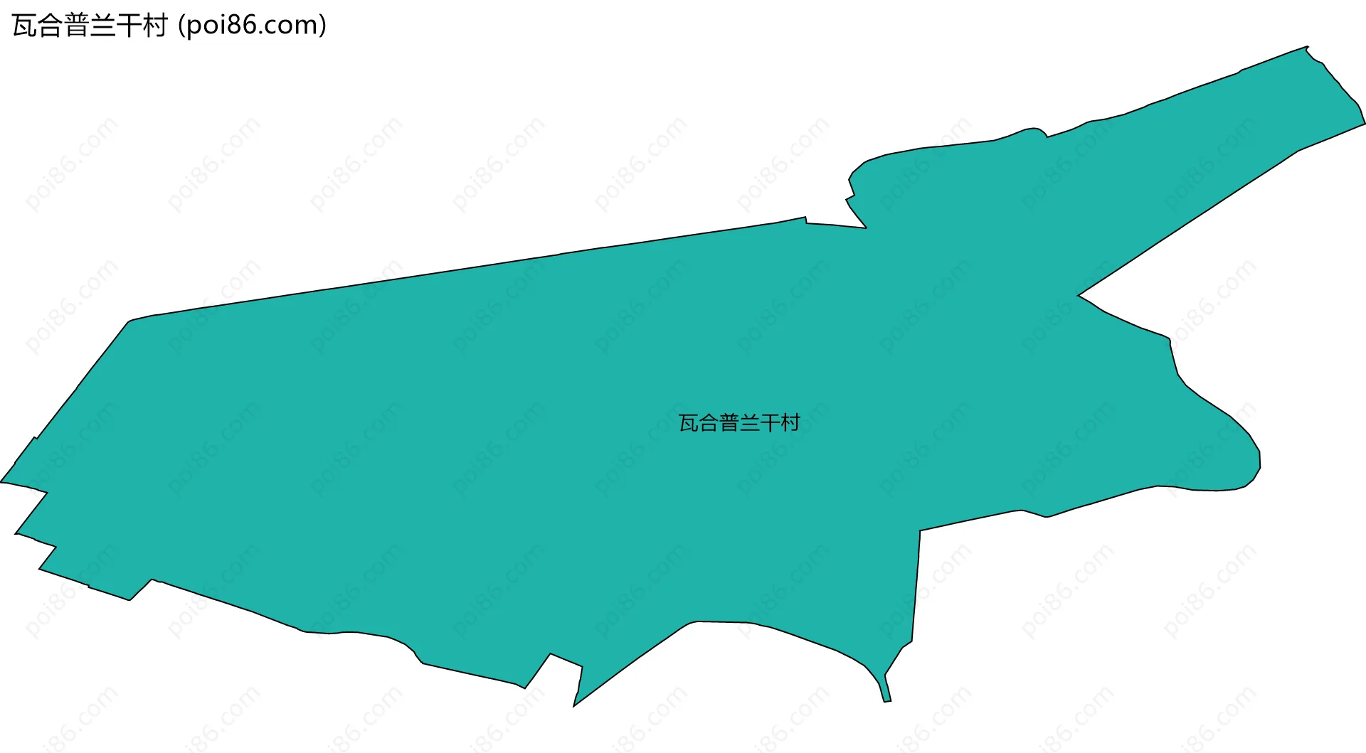 瓦合普兰干村边界地图