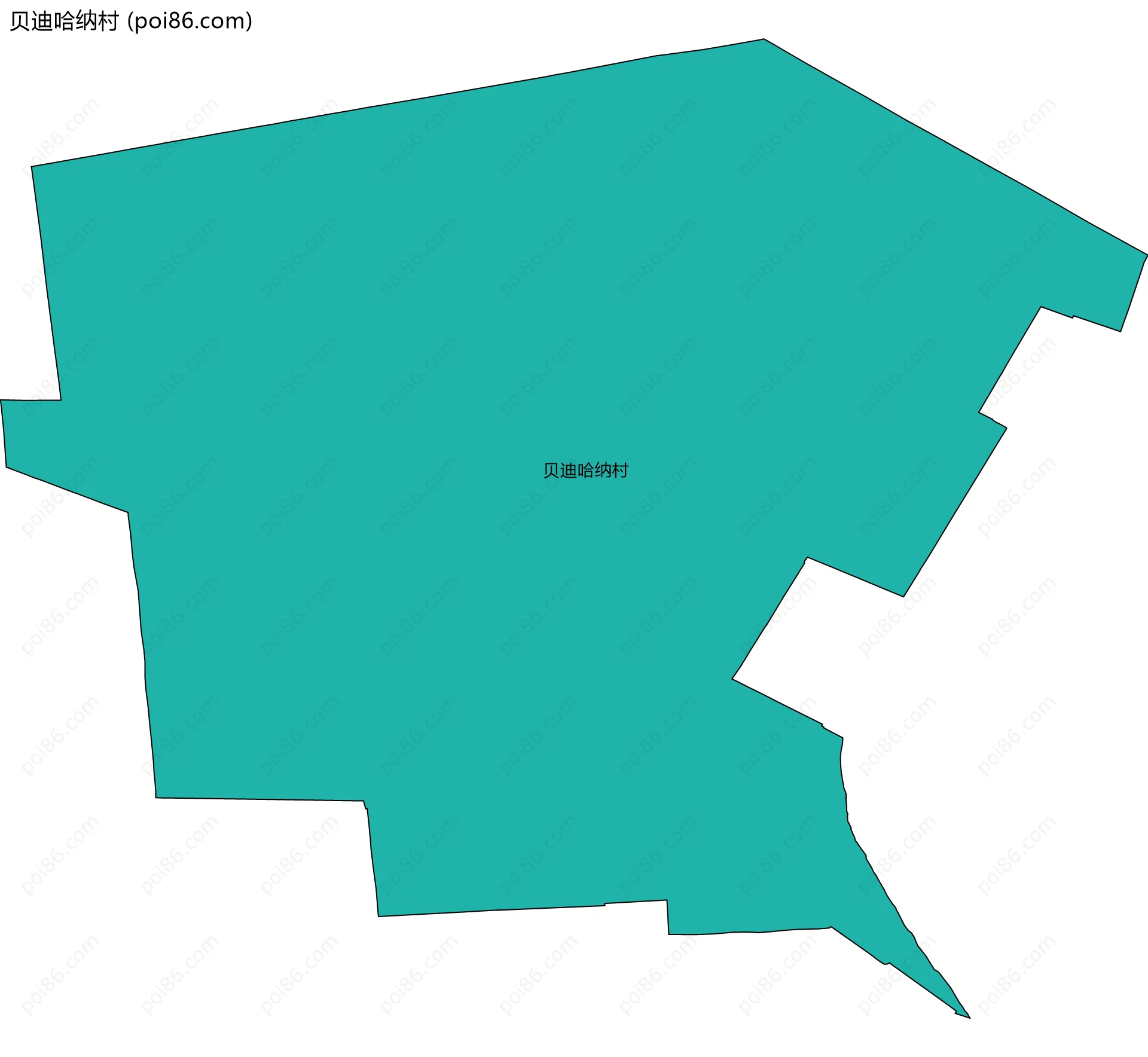 贝迪哈纳村边界地图