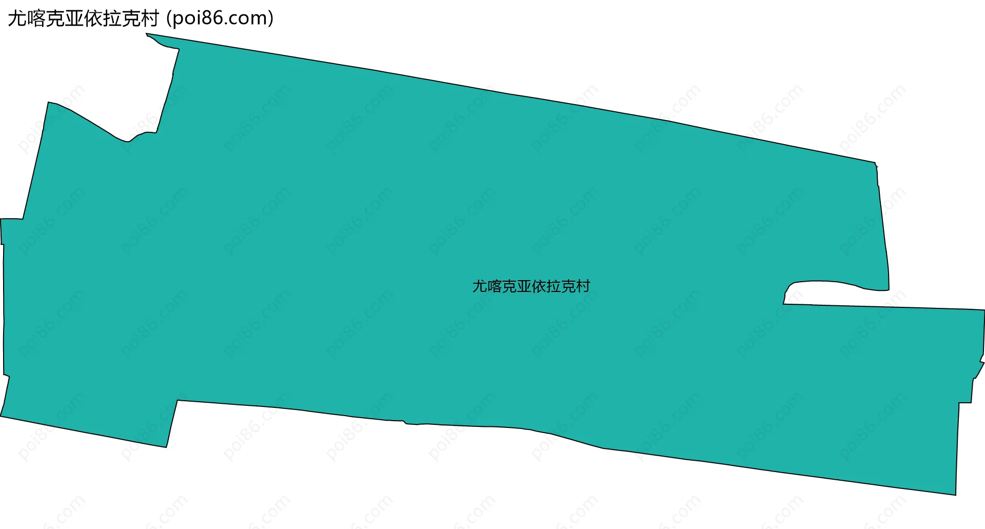 尤喀克亚依拉克村边界地图