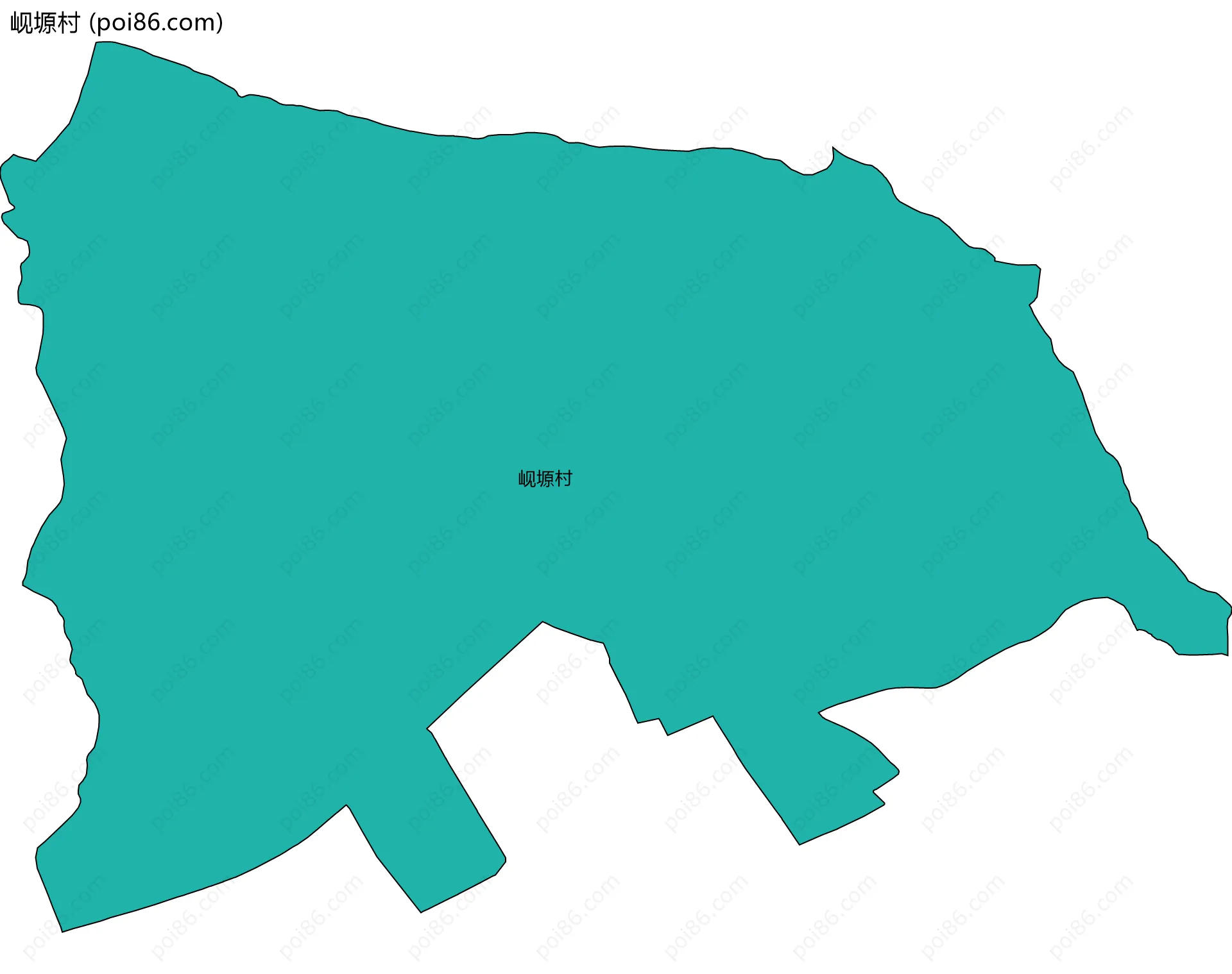 岘塬村边界地图