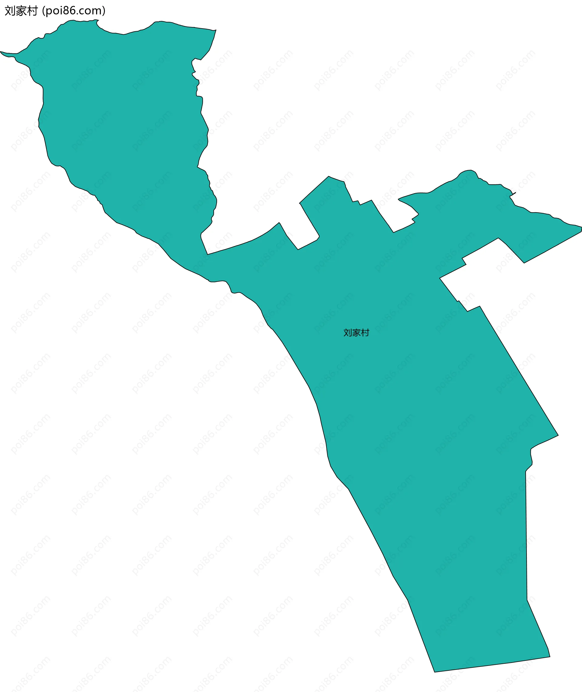 刘家村边界地图