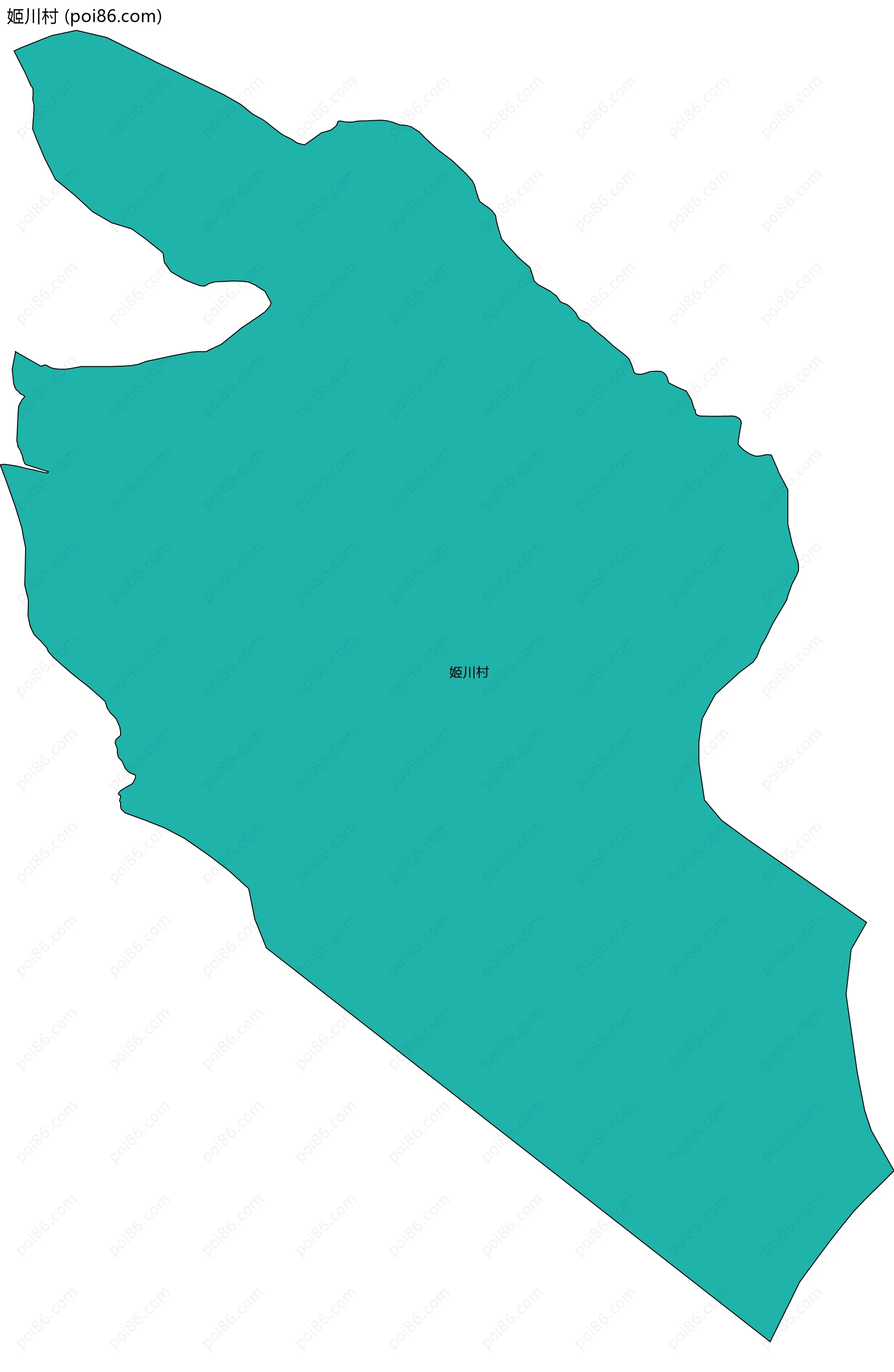 姬川村边界地图