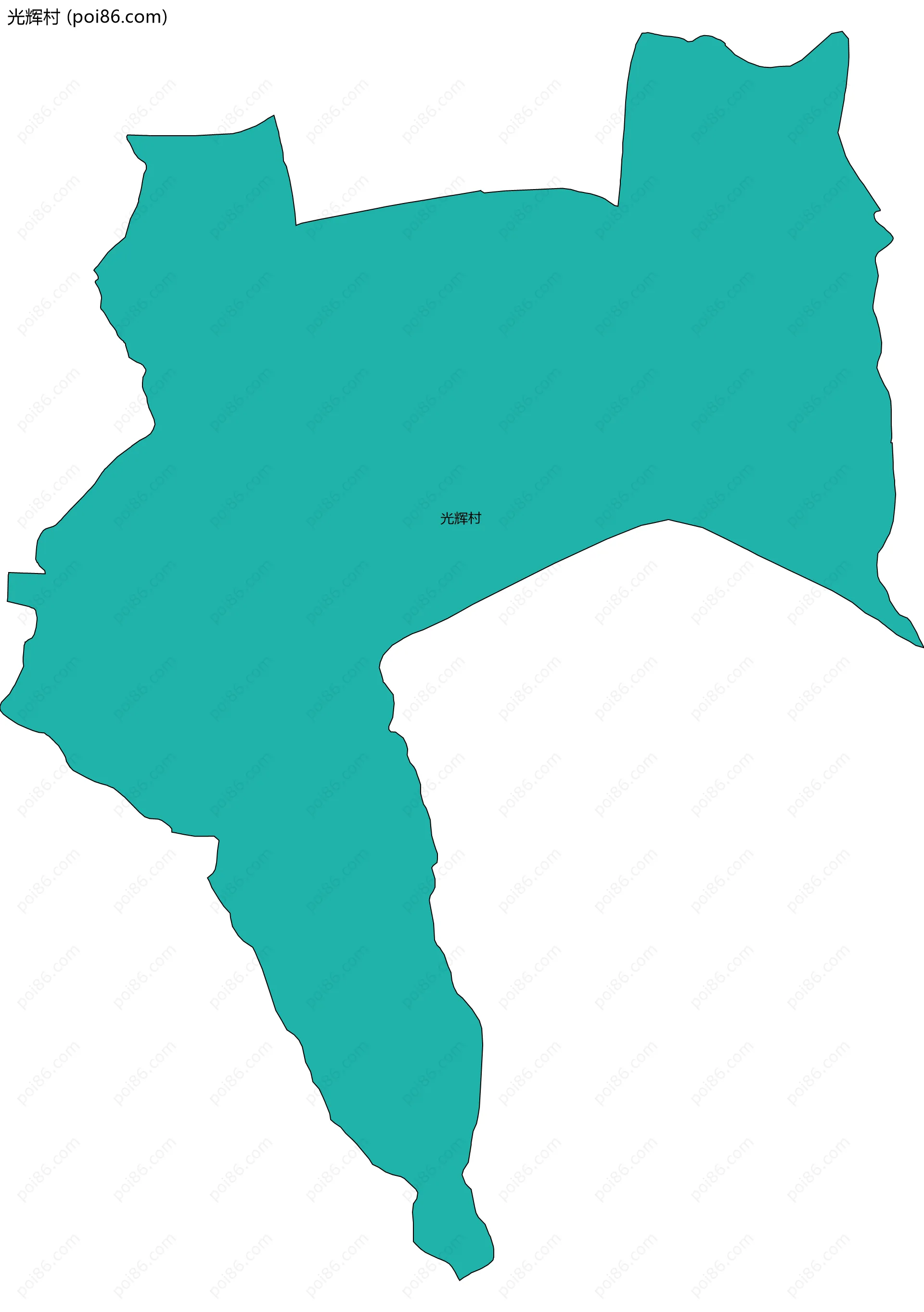 光辉村边界地图