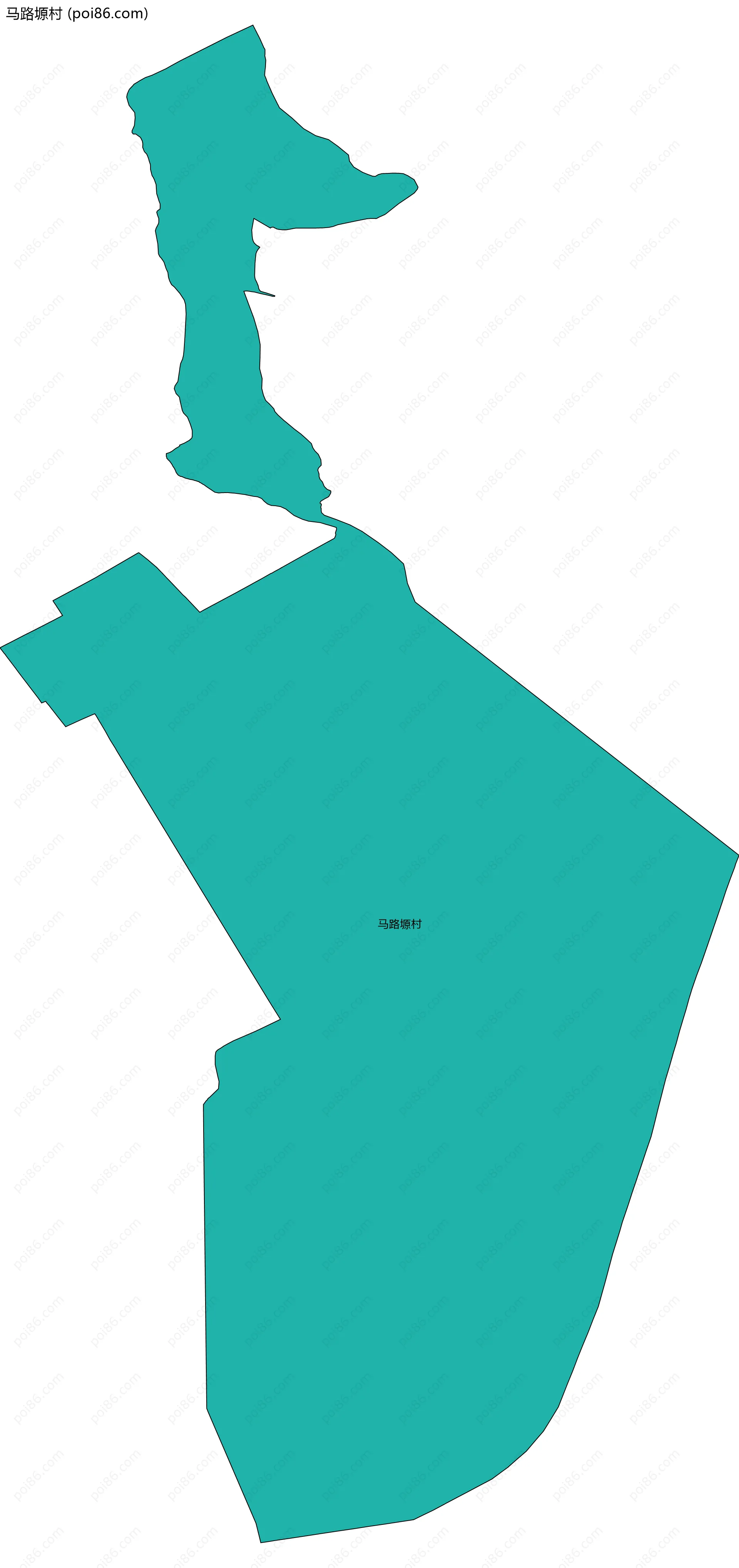 马路塬村边界地图