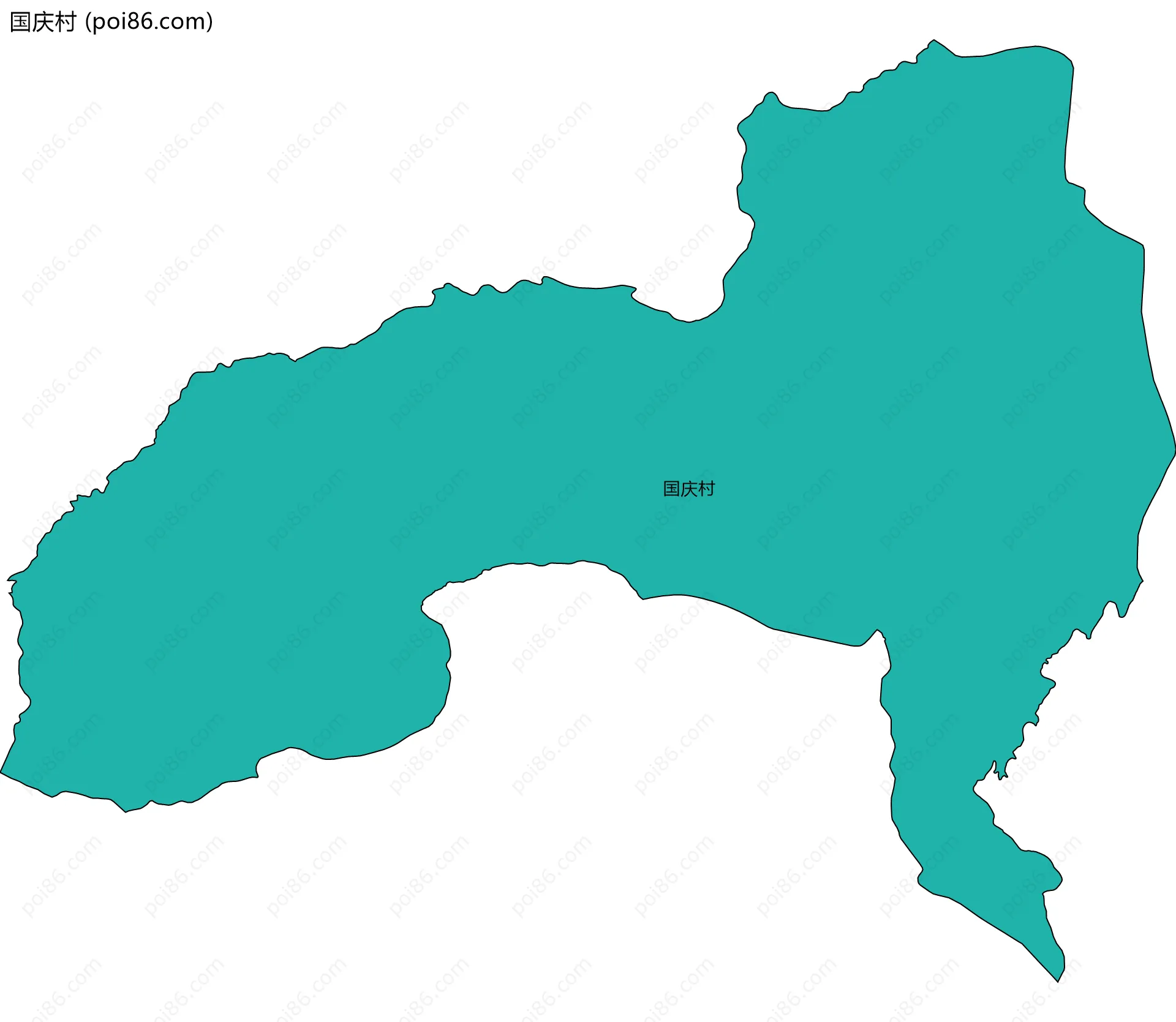 国庆村边界地图