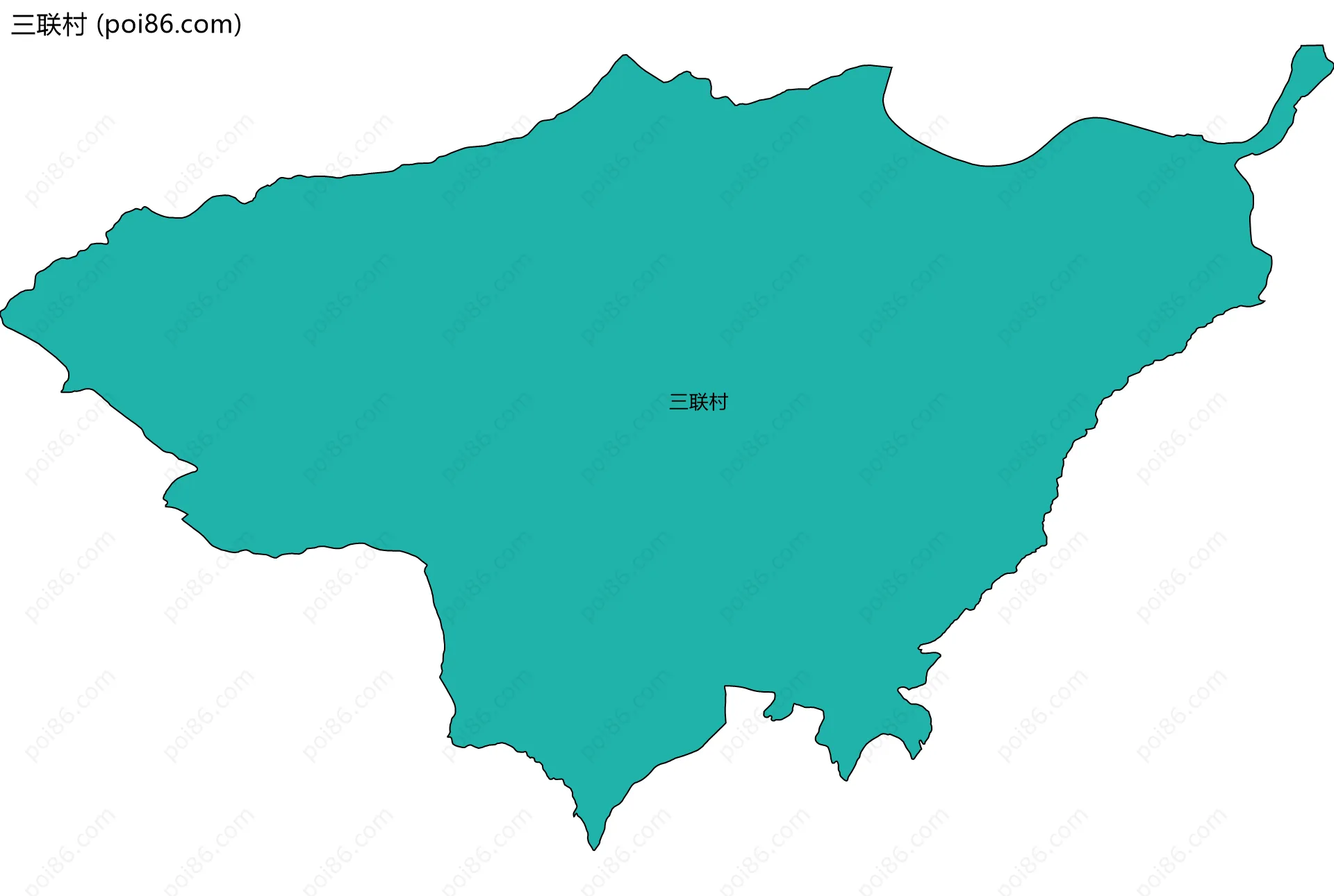 三联村边界地图