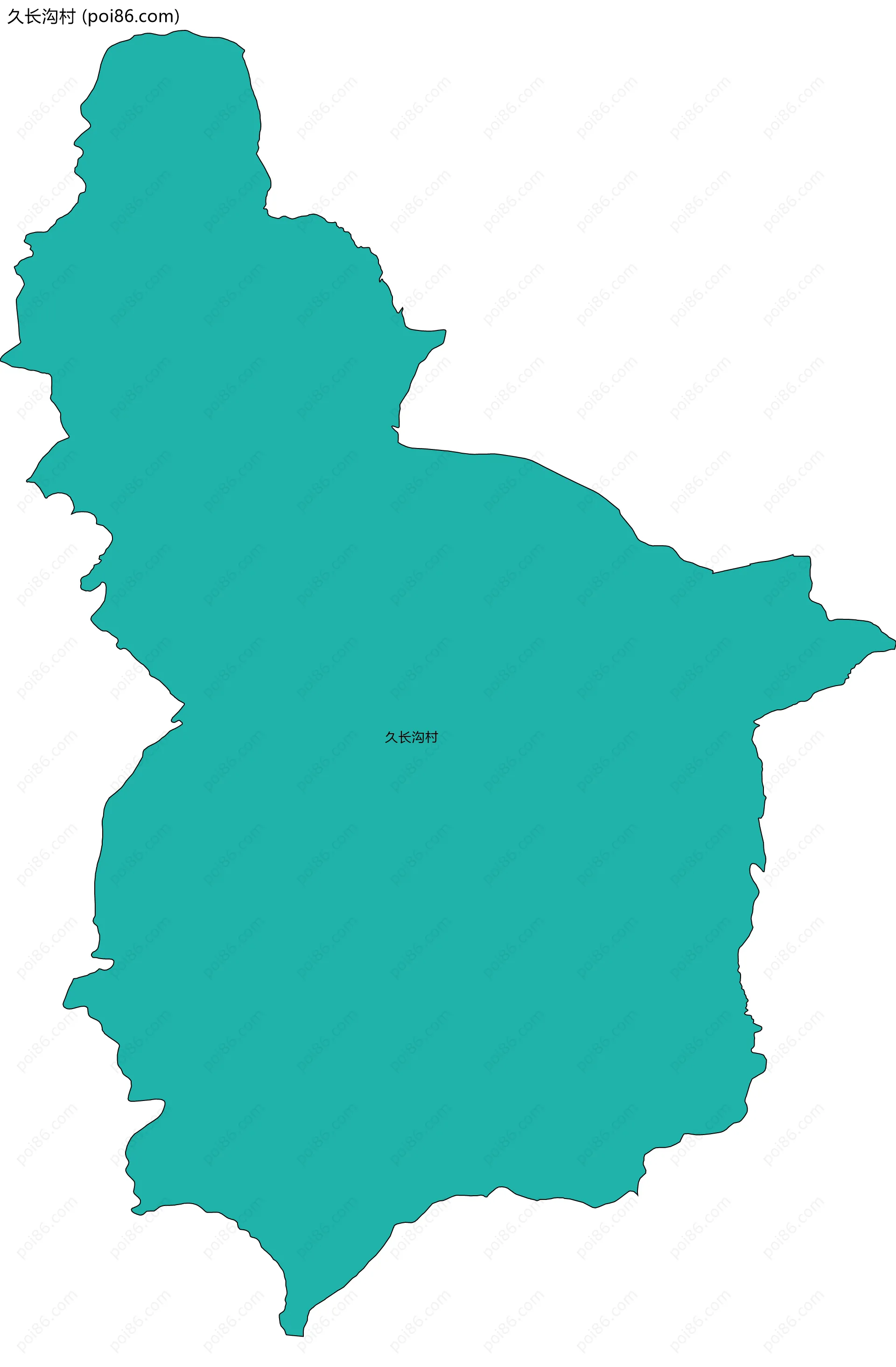 久长沟村边界地图