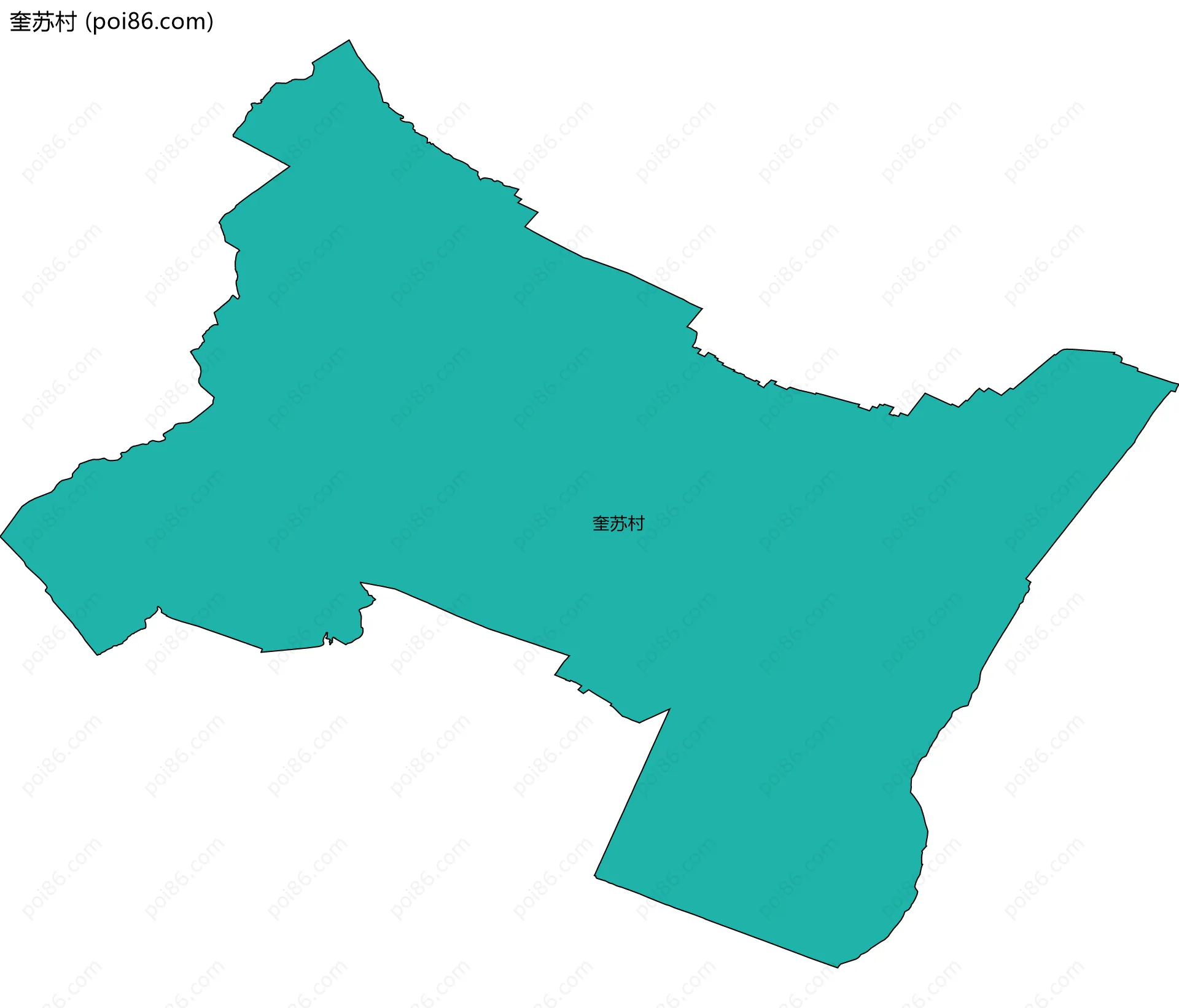 奎苏村边界地图