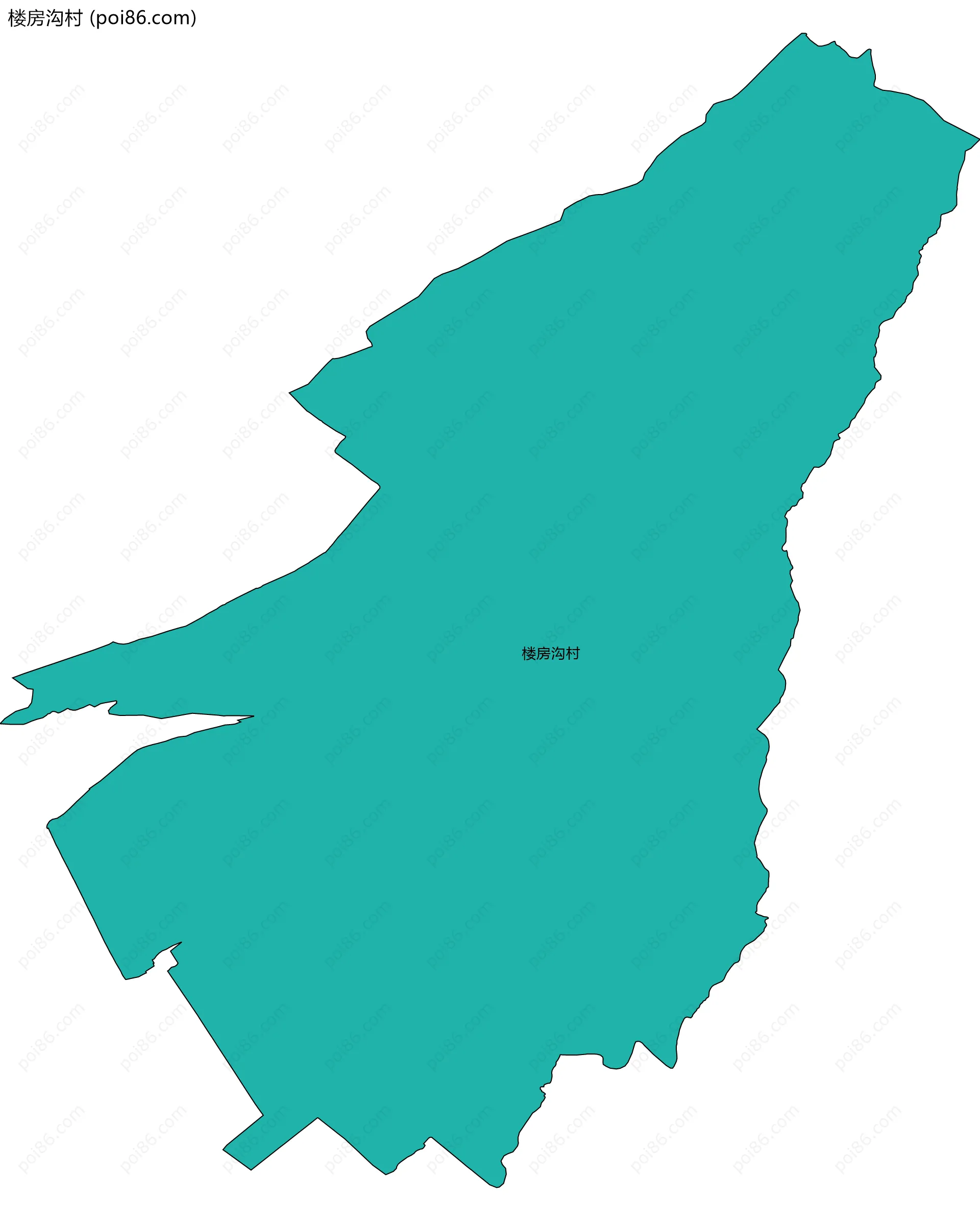 楼房沟村边界地图