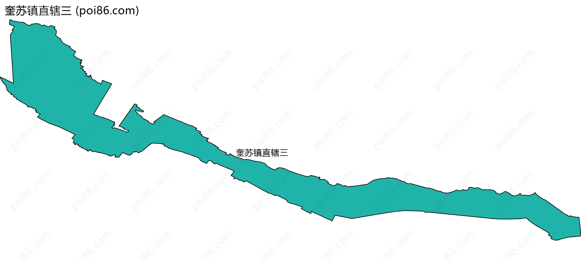 奎苏镇直辖三边界地图