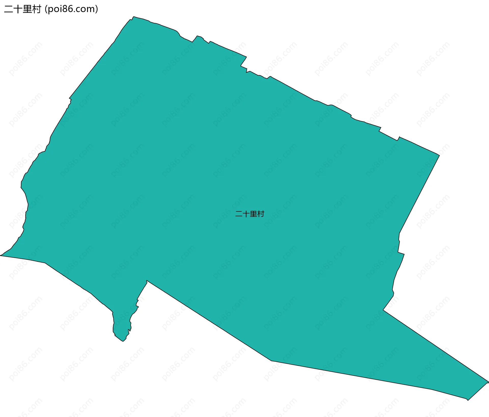 二十里村边界地图
