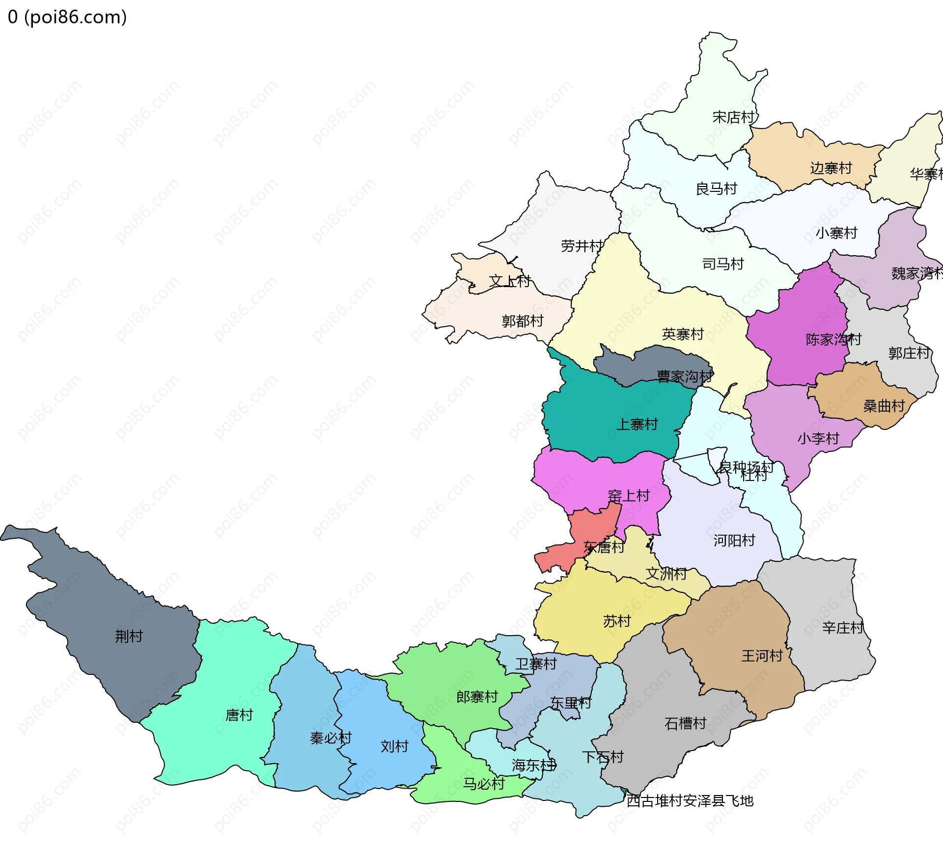 0边界地图(五级行政区划)