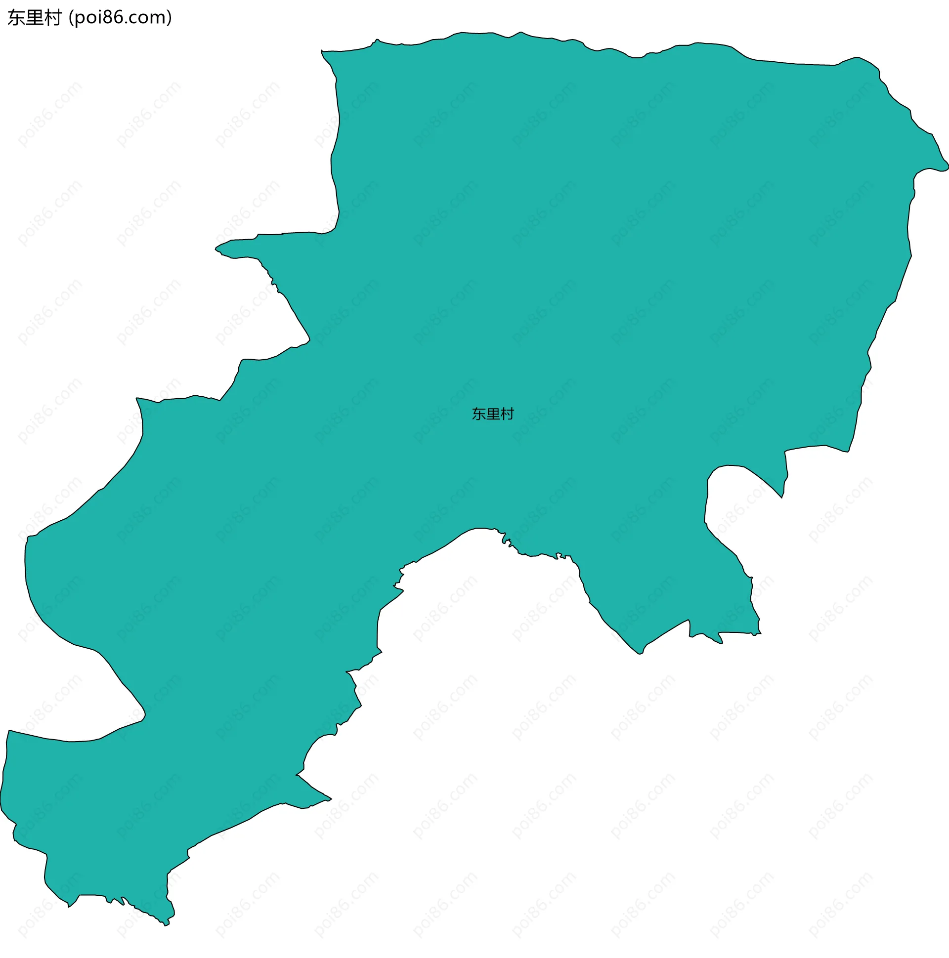 东里村边界地图