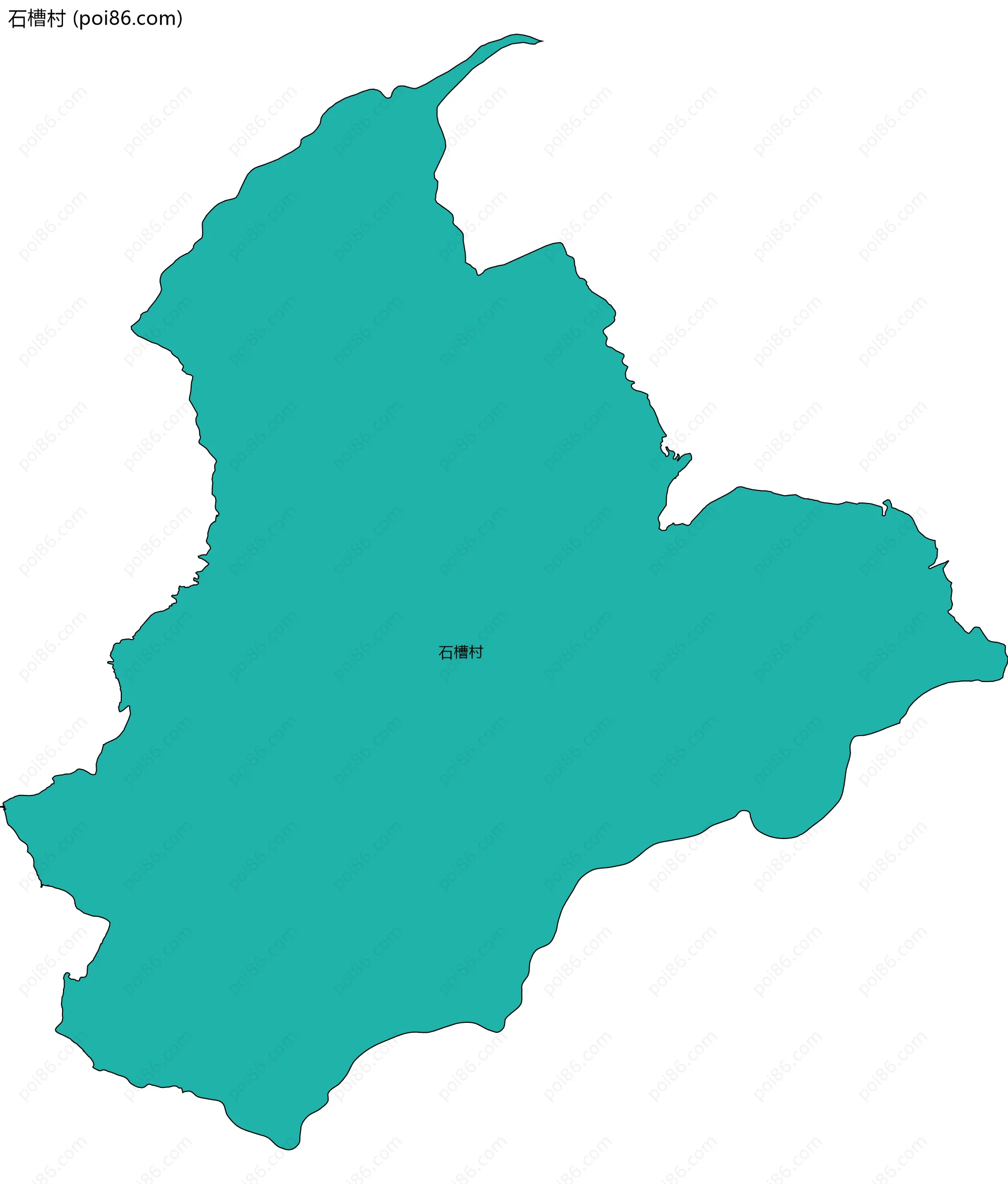 石槽村边界地图