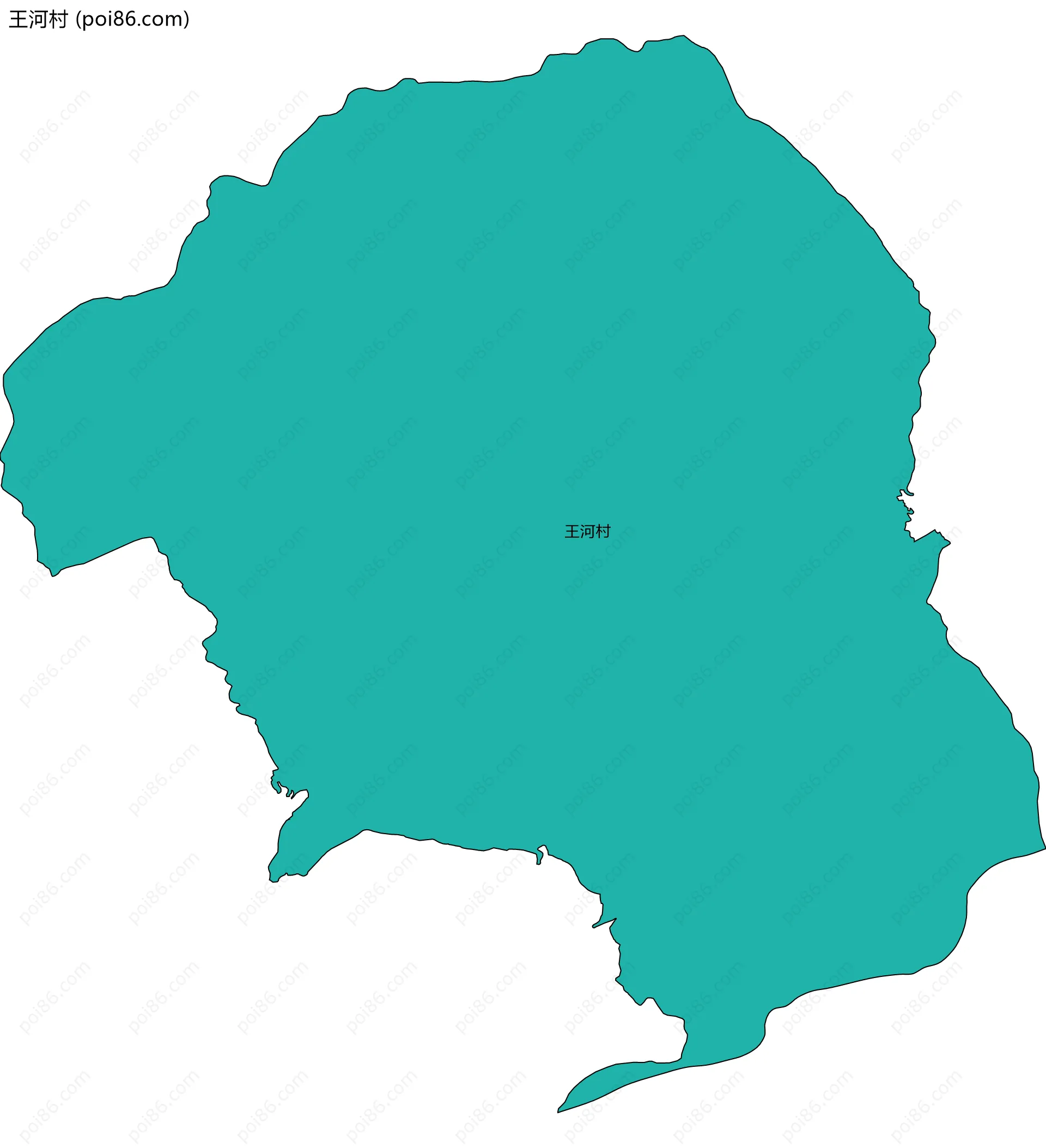 王河村边界地图