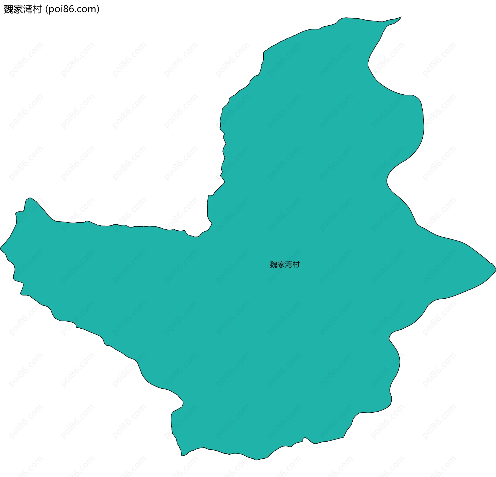 魏家湾村边界地图