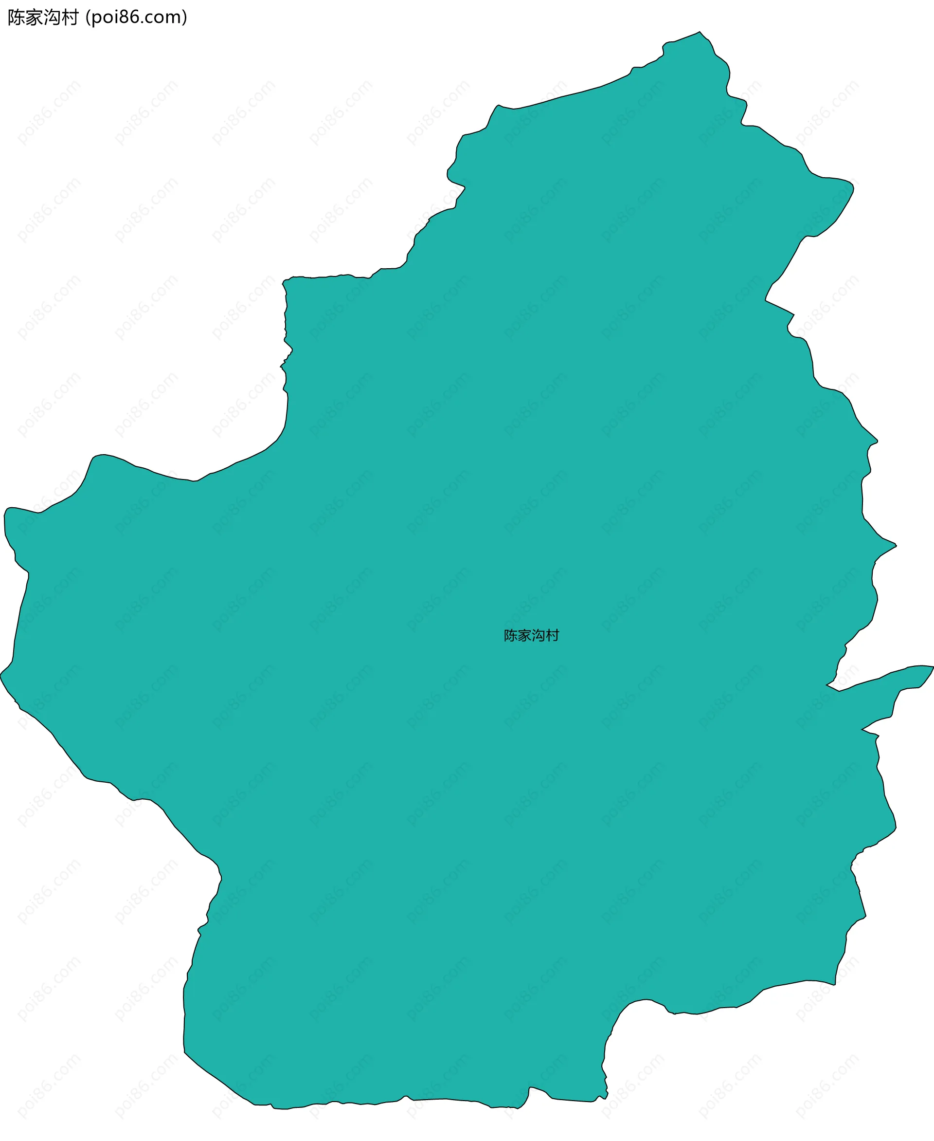 陈家沟村边界地图
