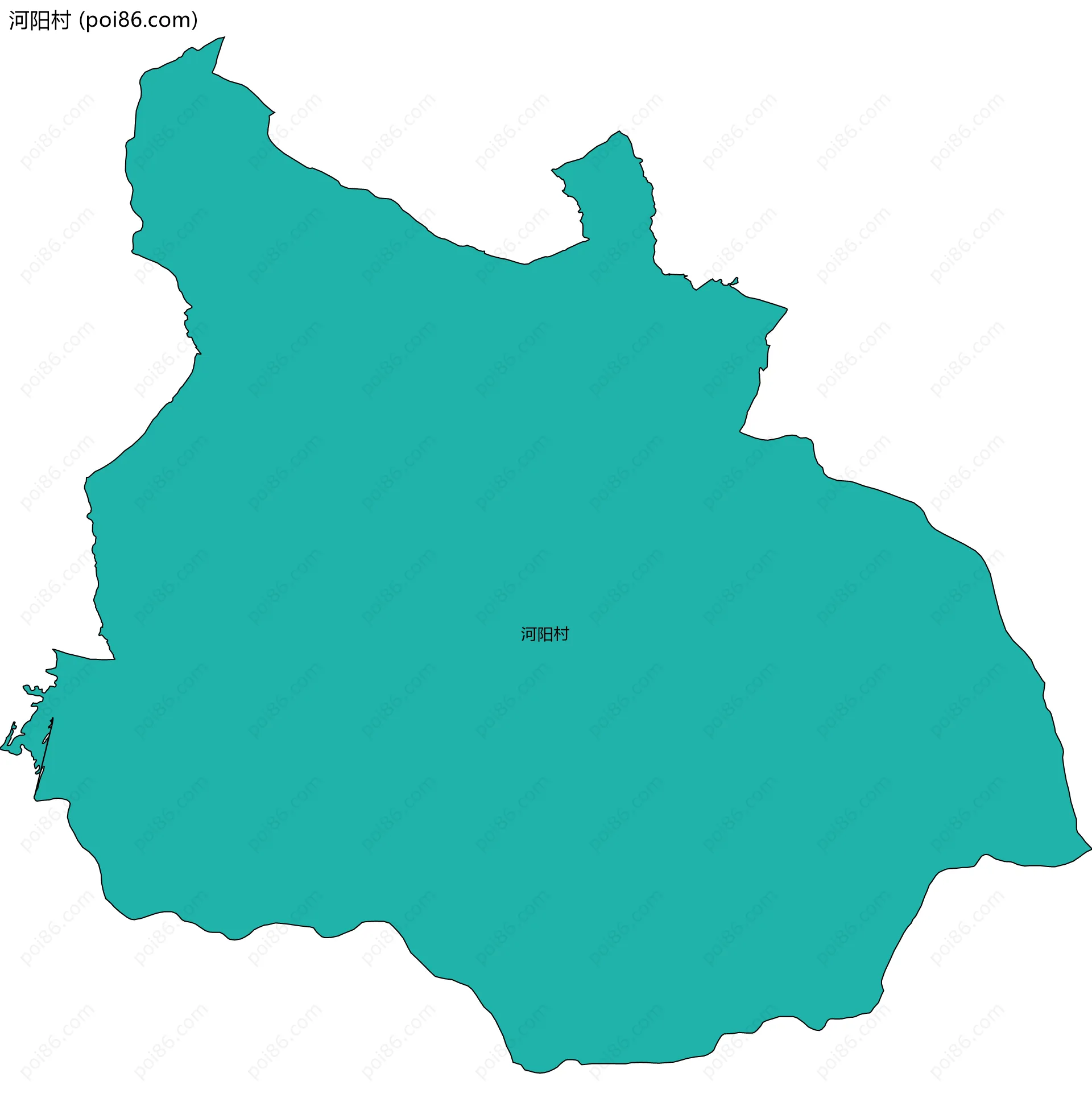 河阳村边界地图