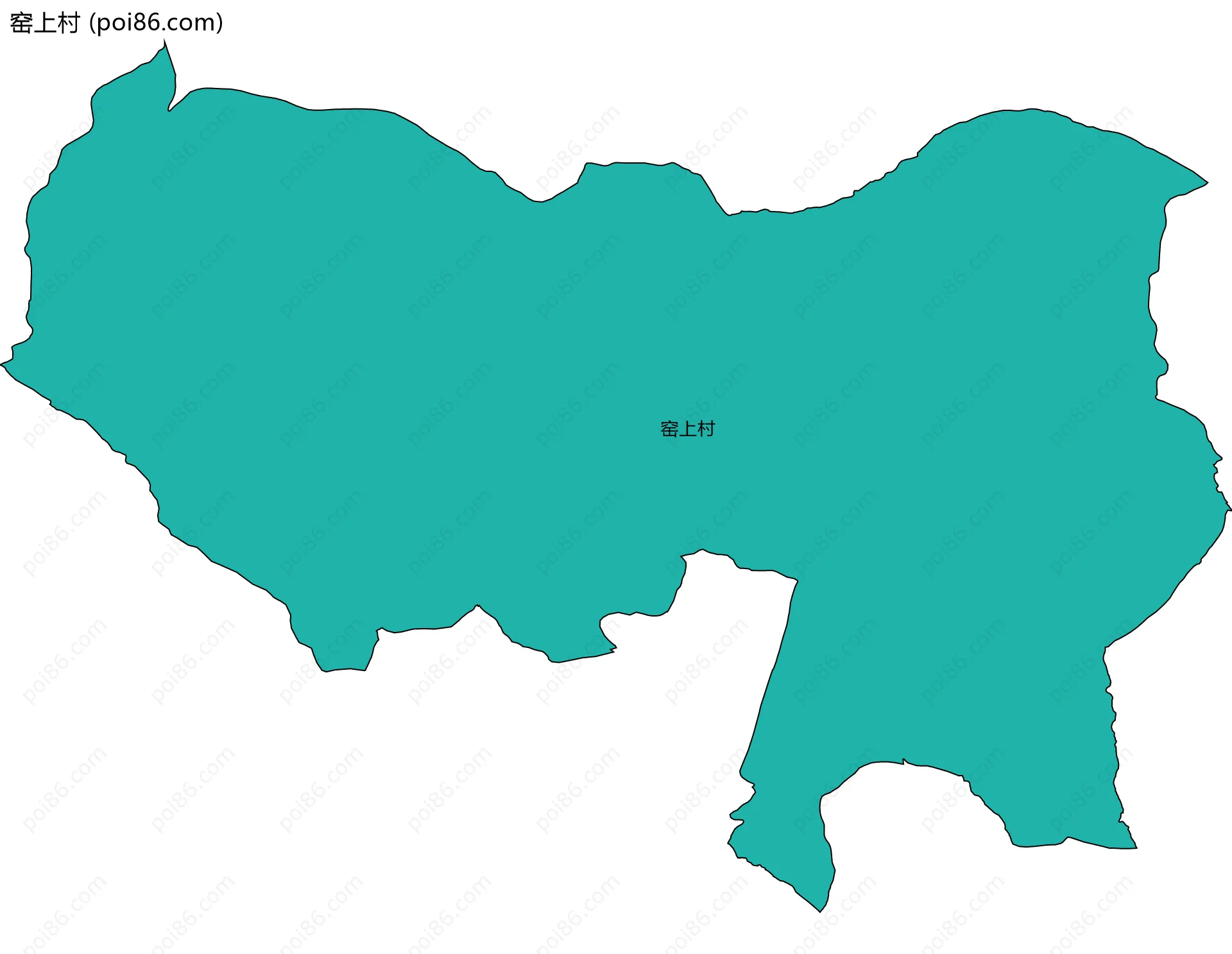 窑上村边界地图