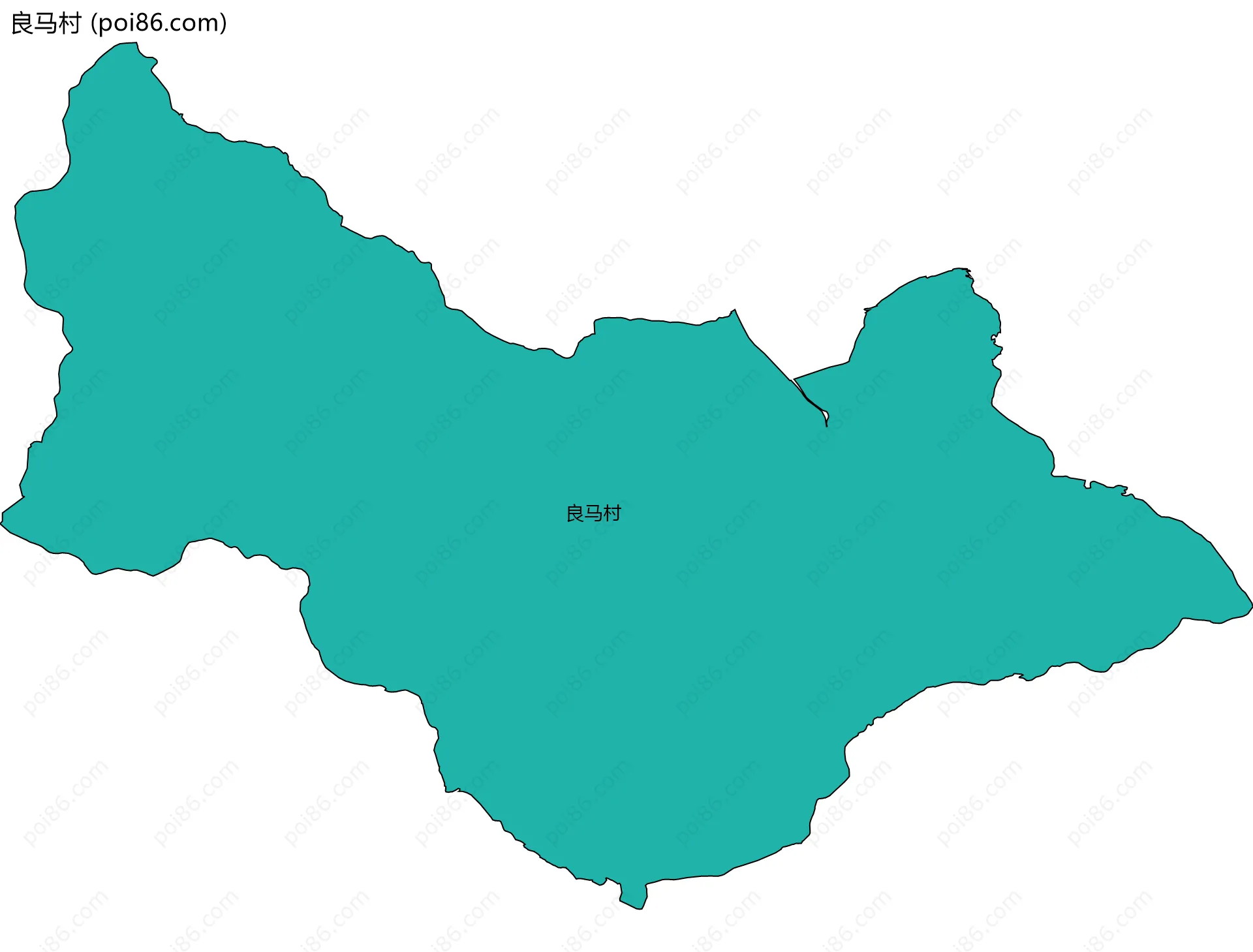 良马村边界地图