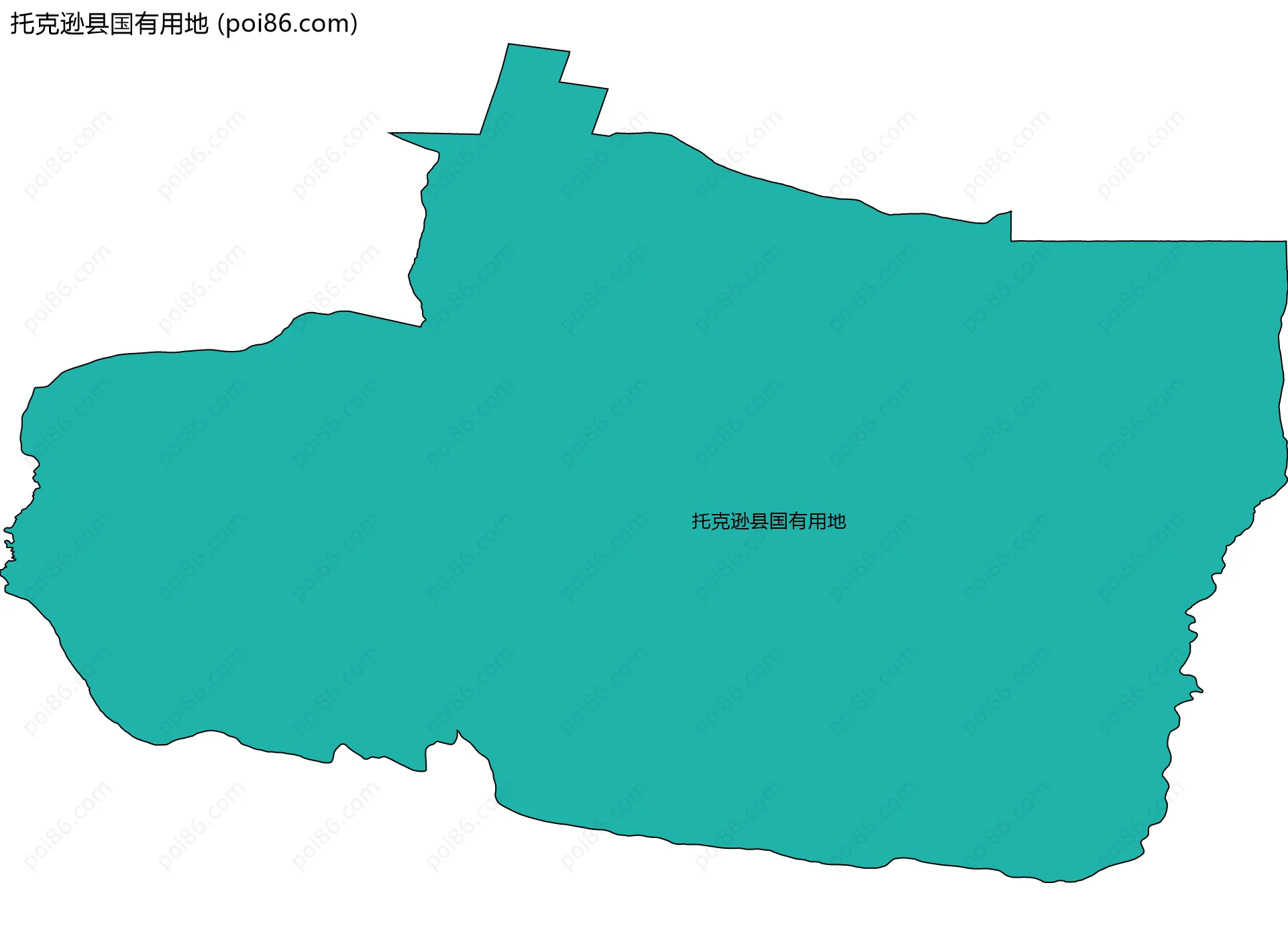 托克逊县国有用地边界地图