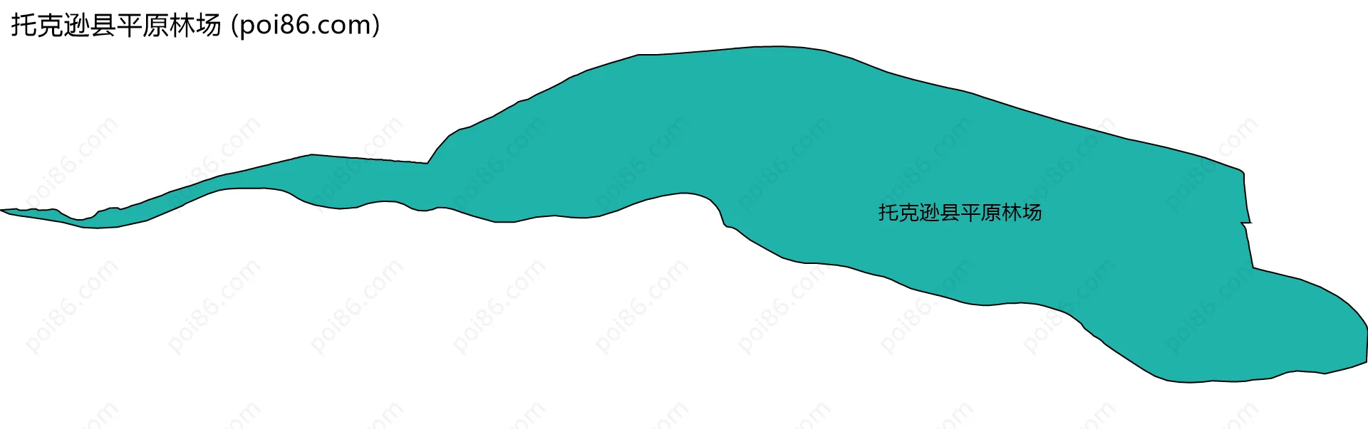 托克逊县平原林场边界地图