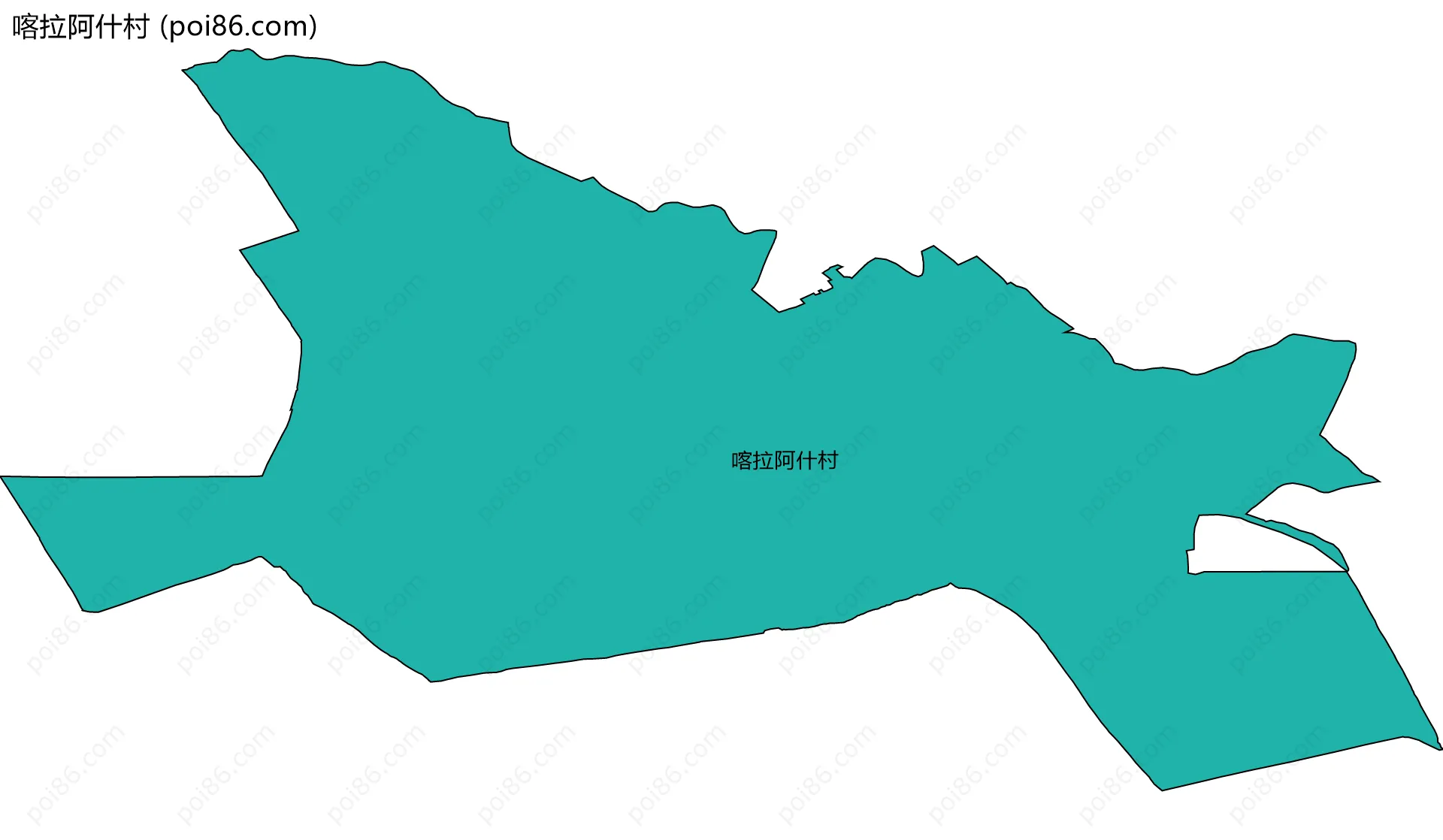 喀拉阿什村边界地图