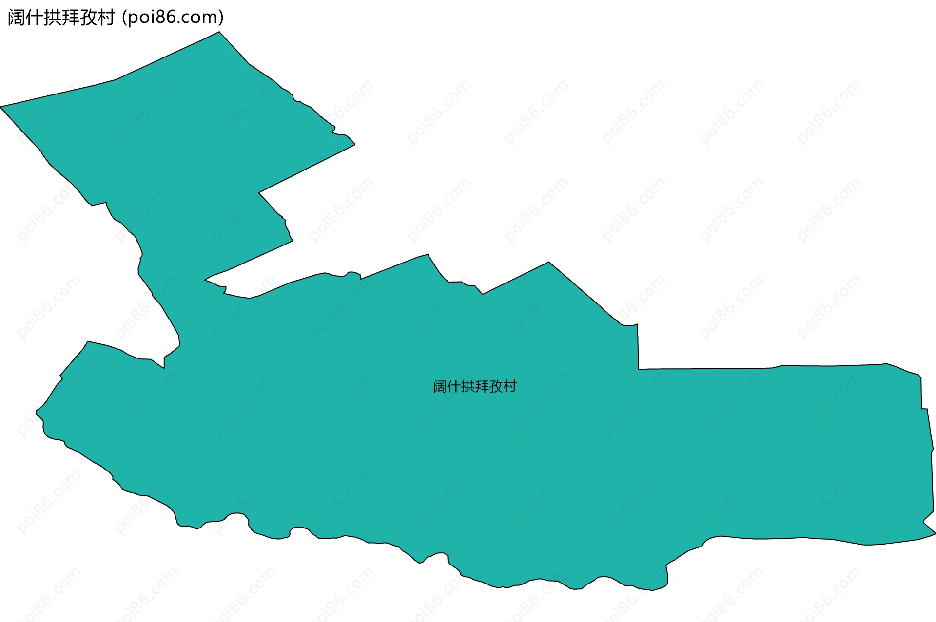 阔什拱拜孜村边界地图