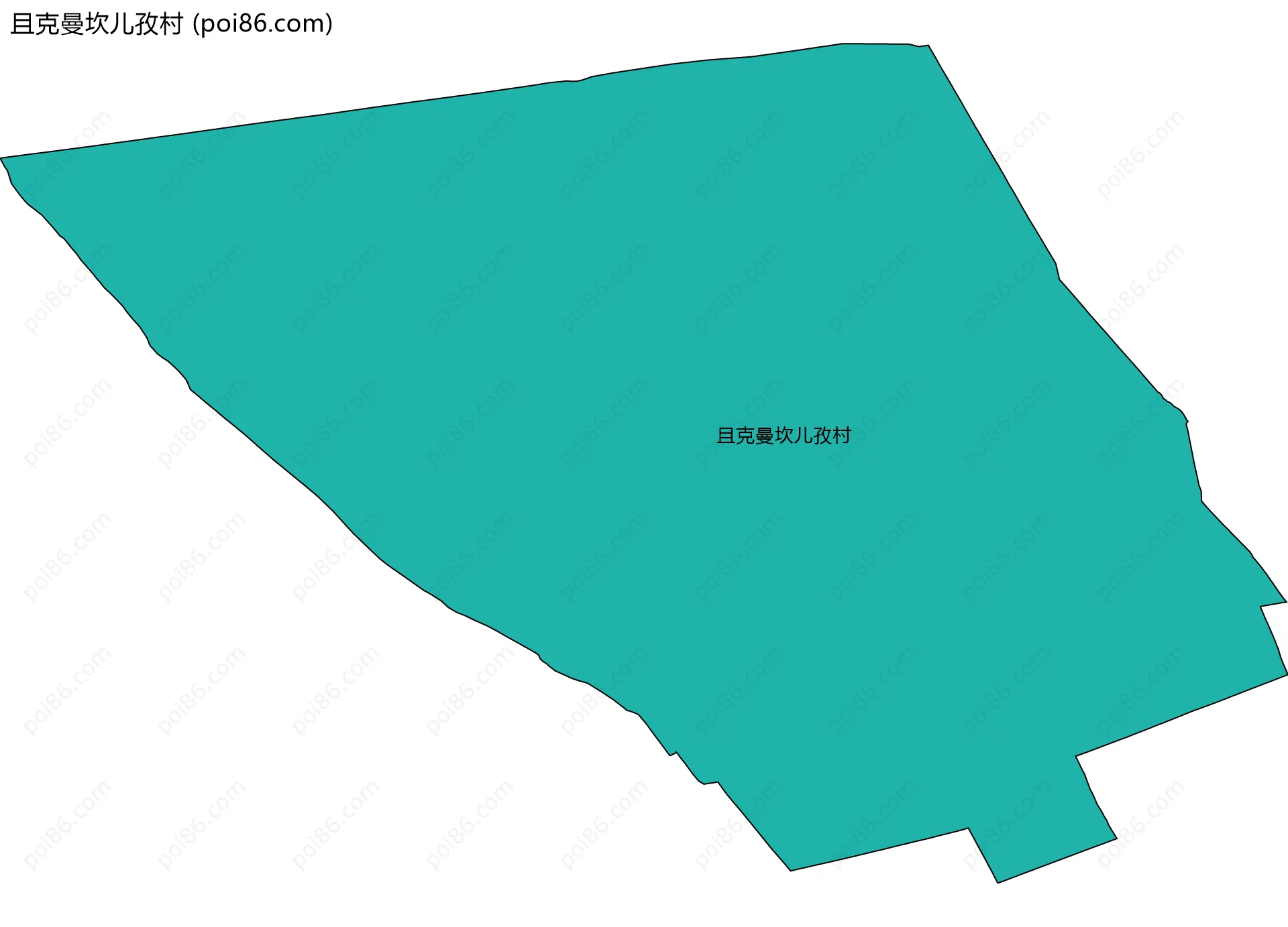 且克曼坎儿孜村边界地图