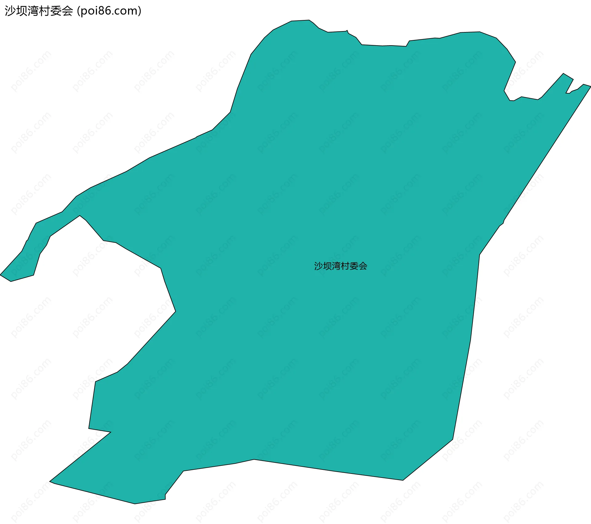 沙坝湾村委会边界地图