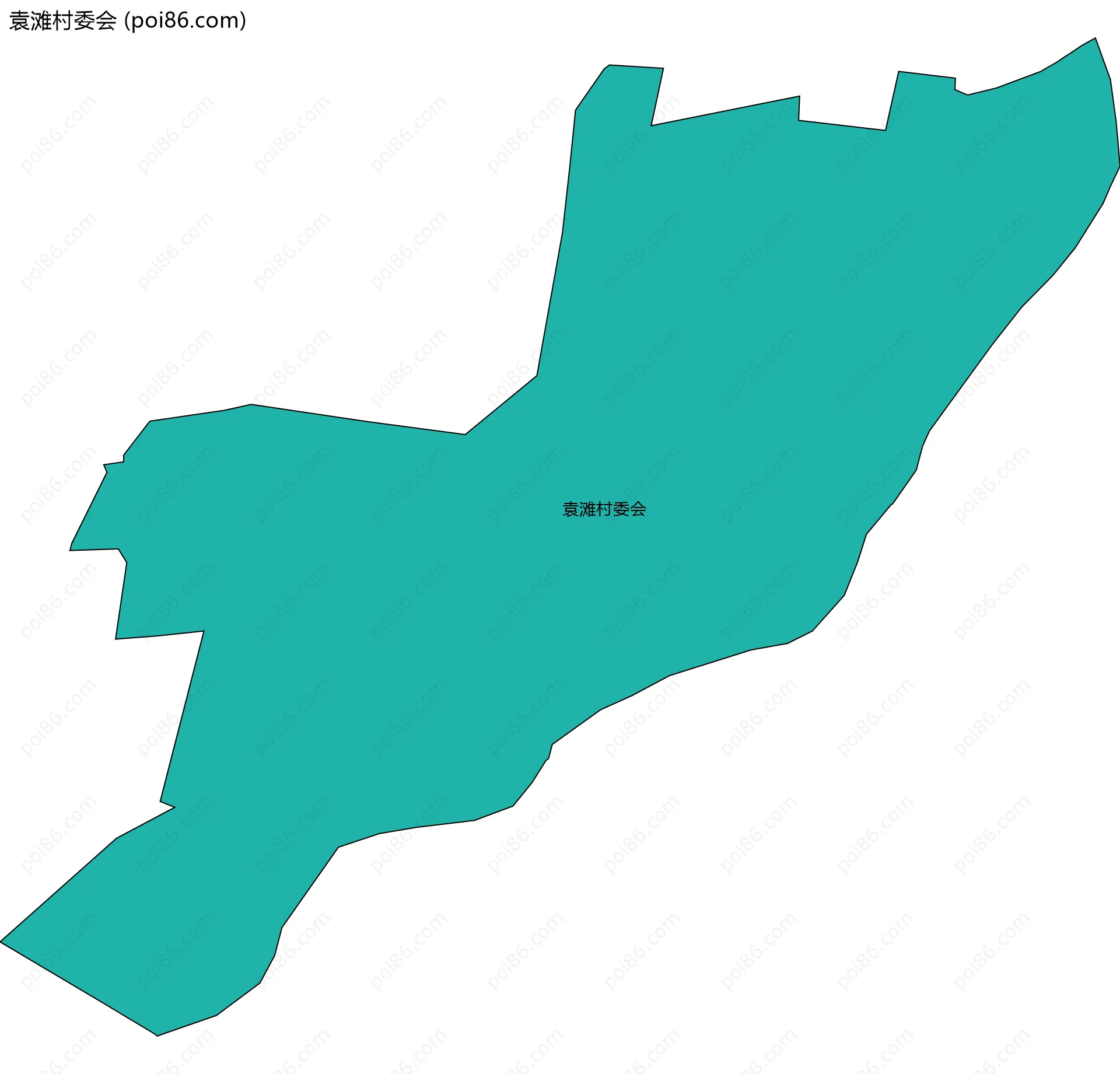 袁滩村委会边界地图