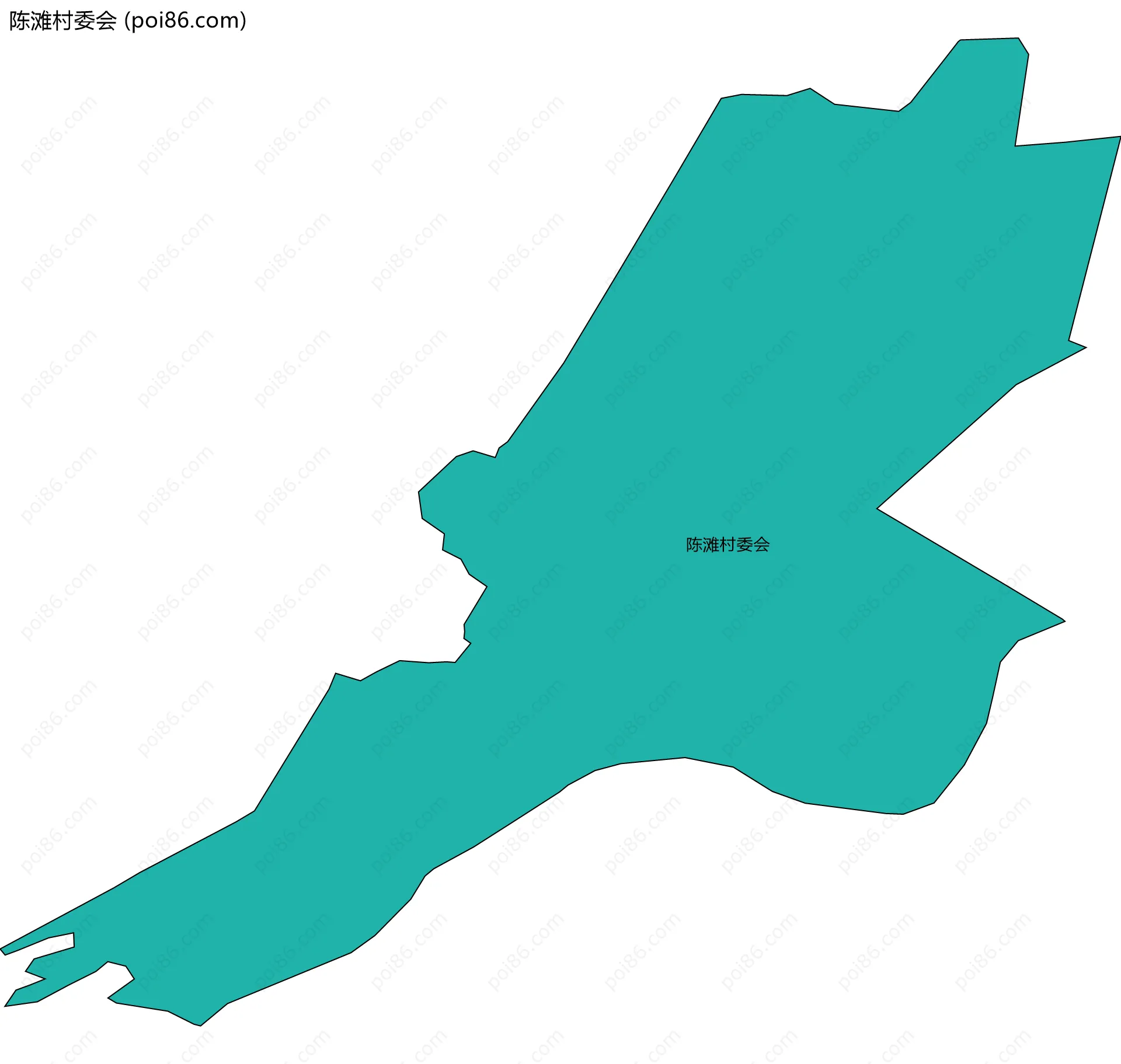 陈滩村委会边界地图