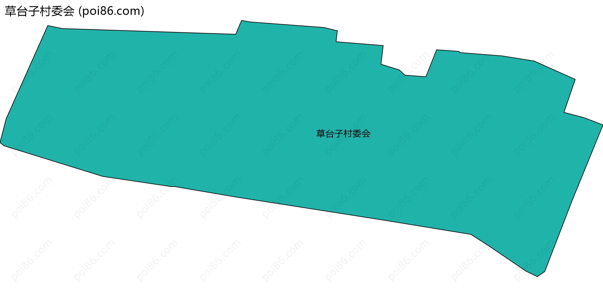 草台子村委会边界地图