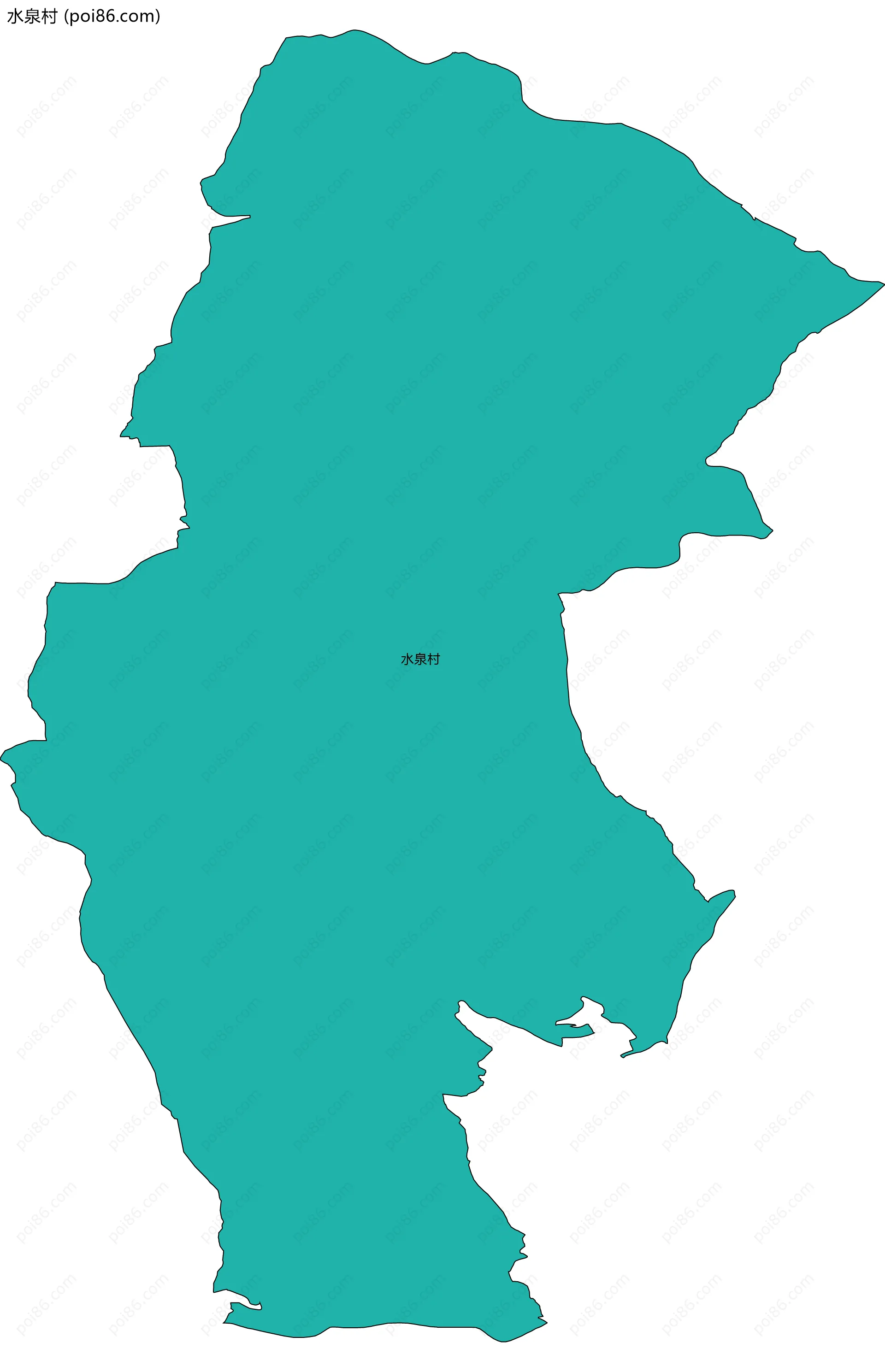 水泉村边界地图