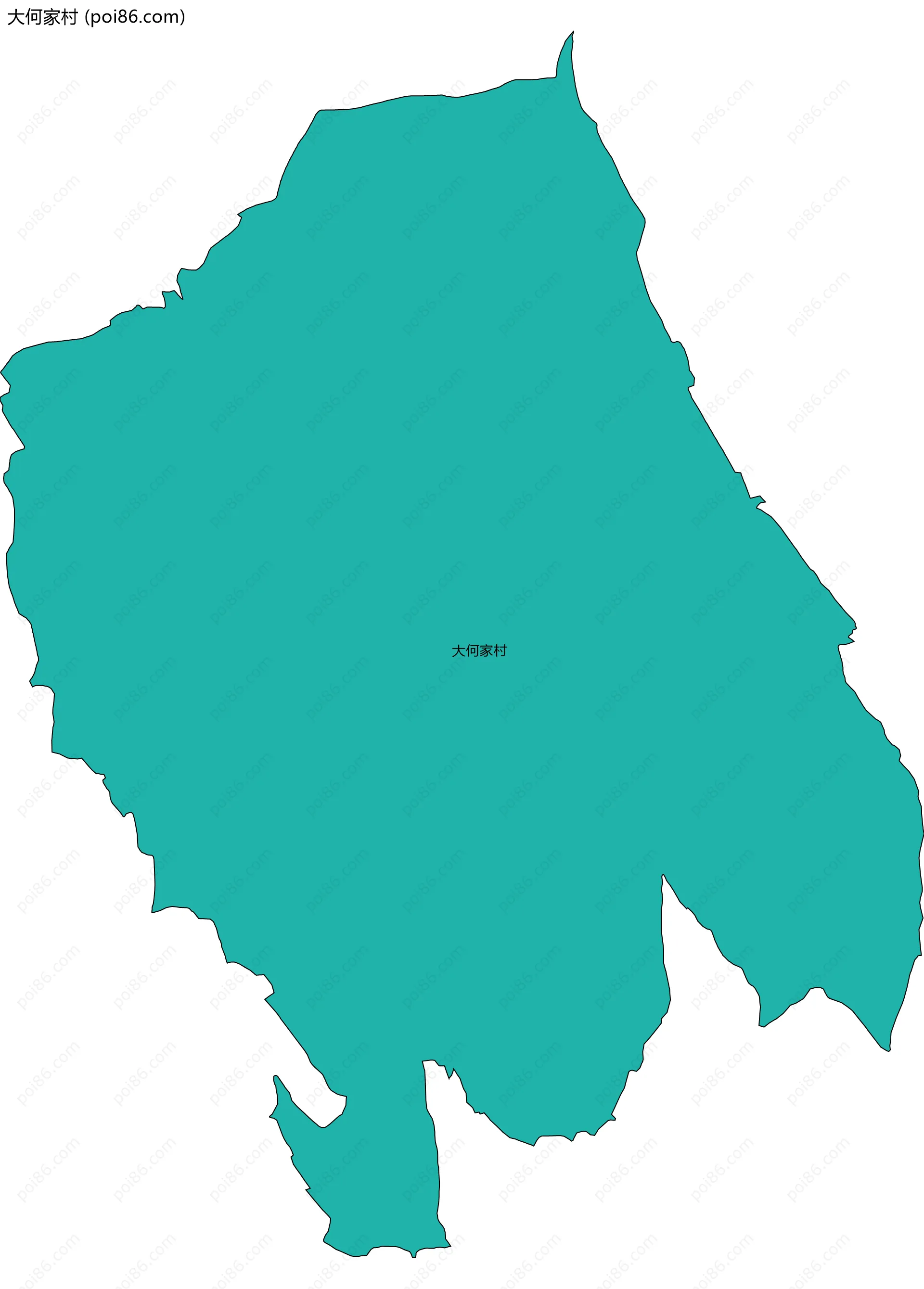 大何家村边界地图