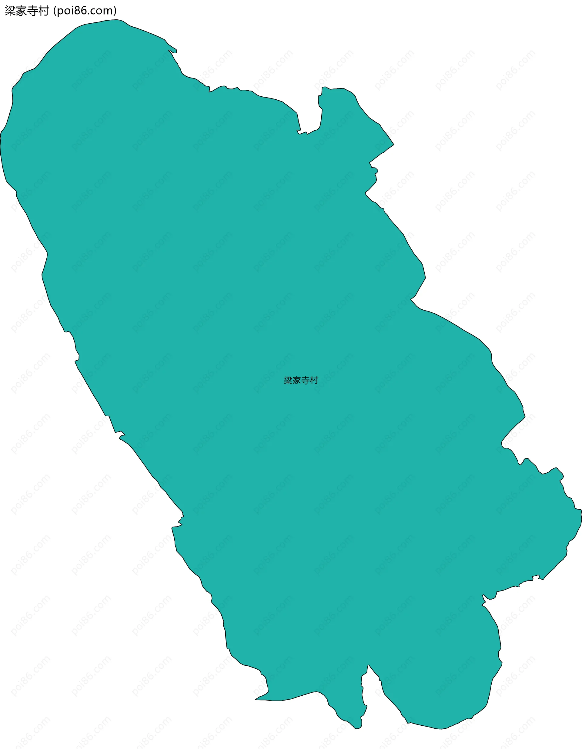 梁家寺村边界地图