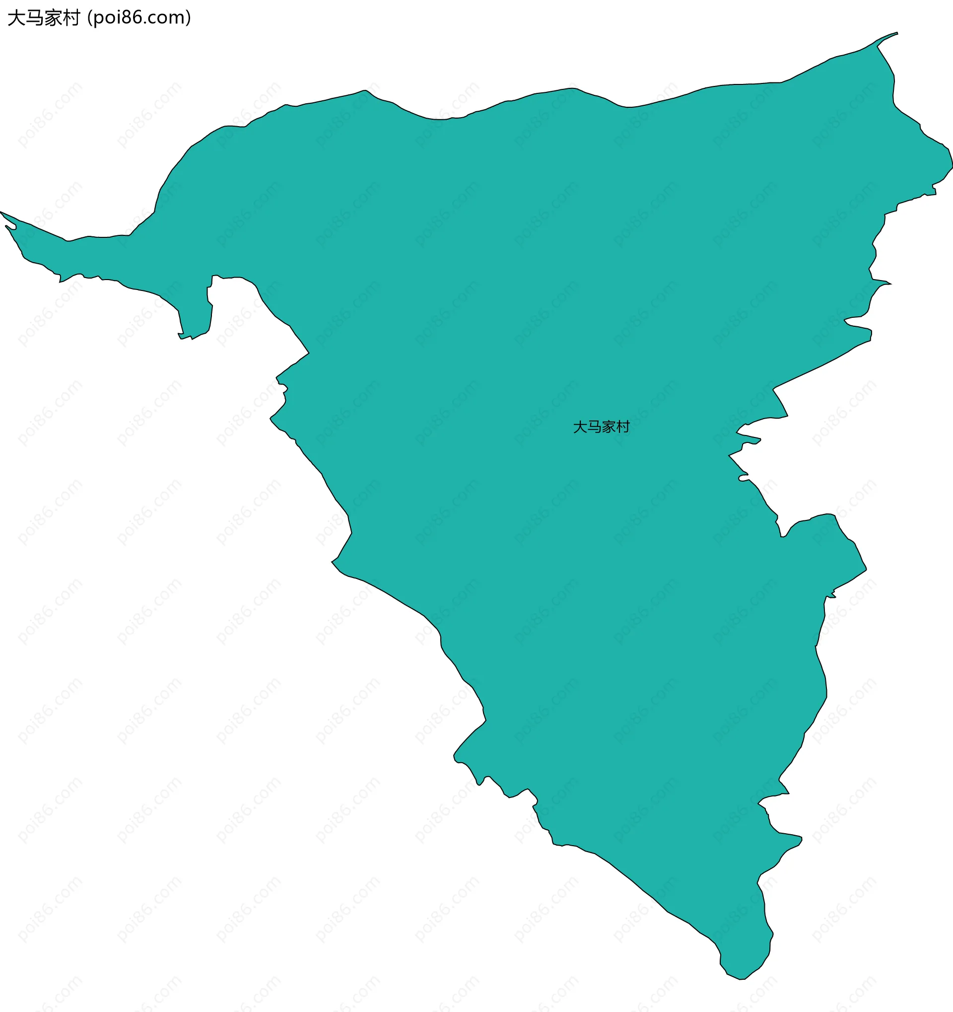 大马家村边界地图