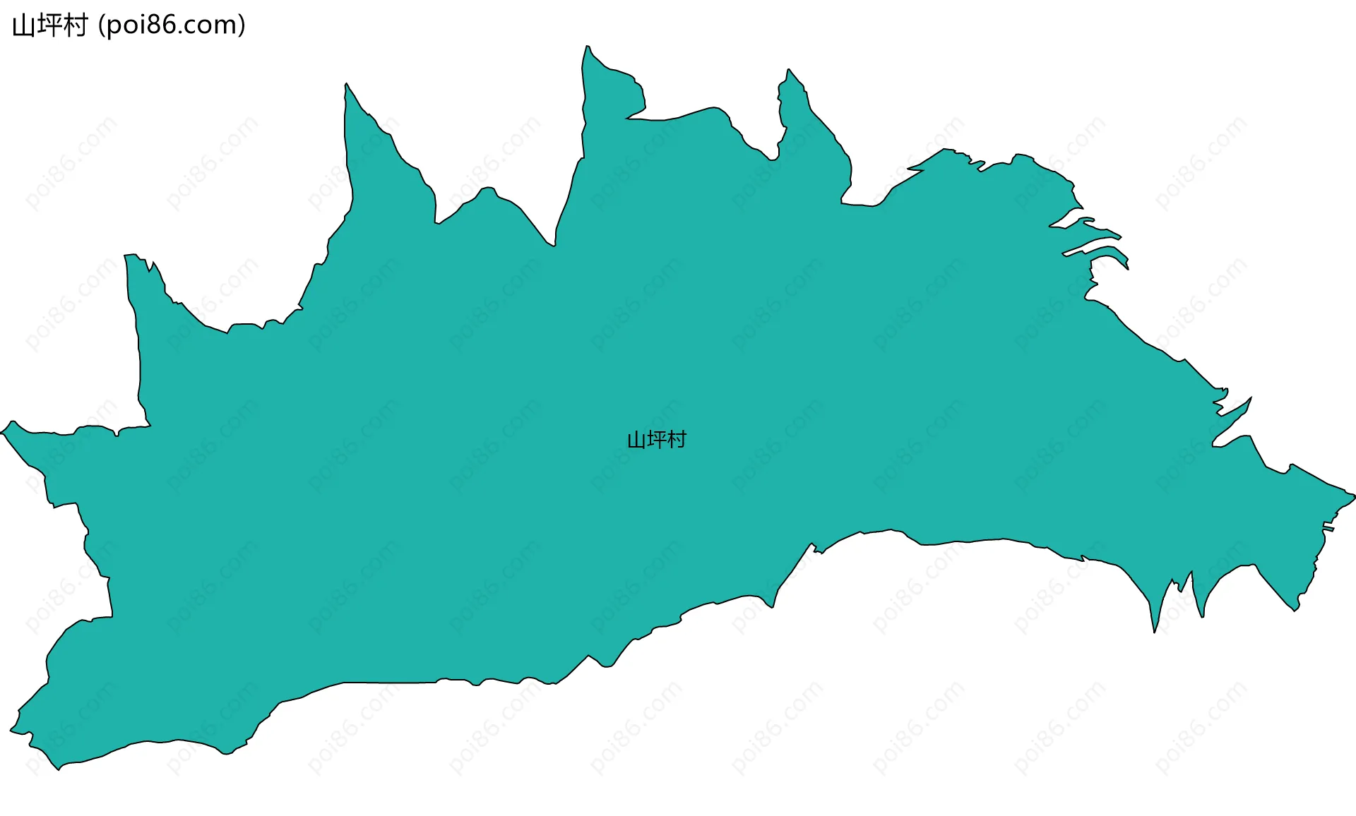 山坪村边界地图