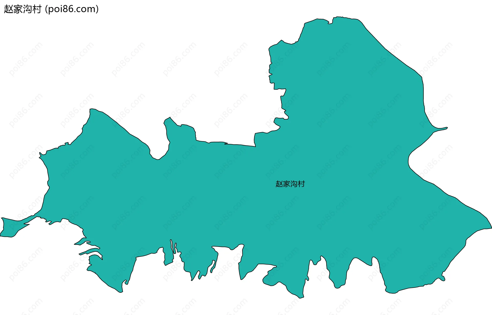 赵家沟村边界地图