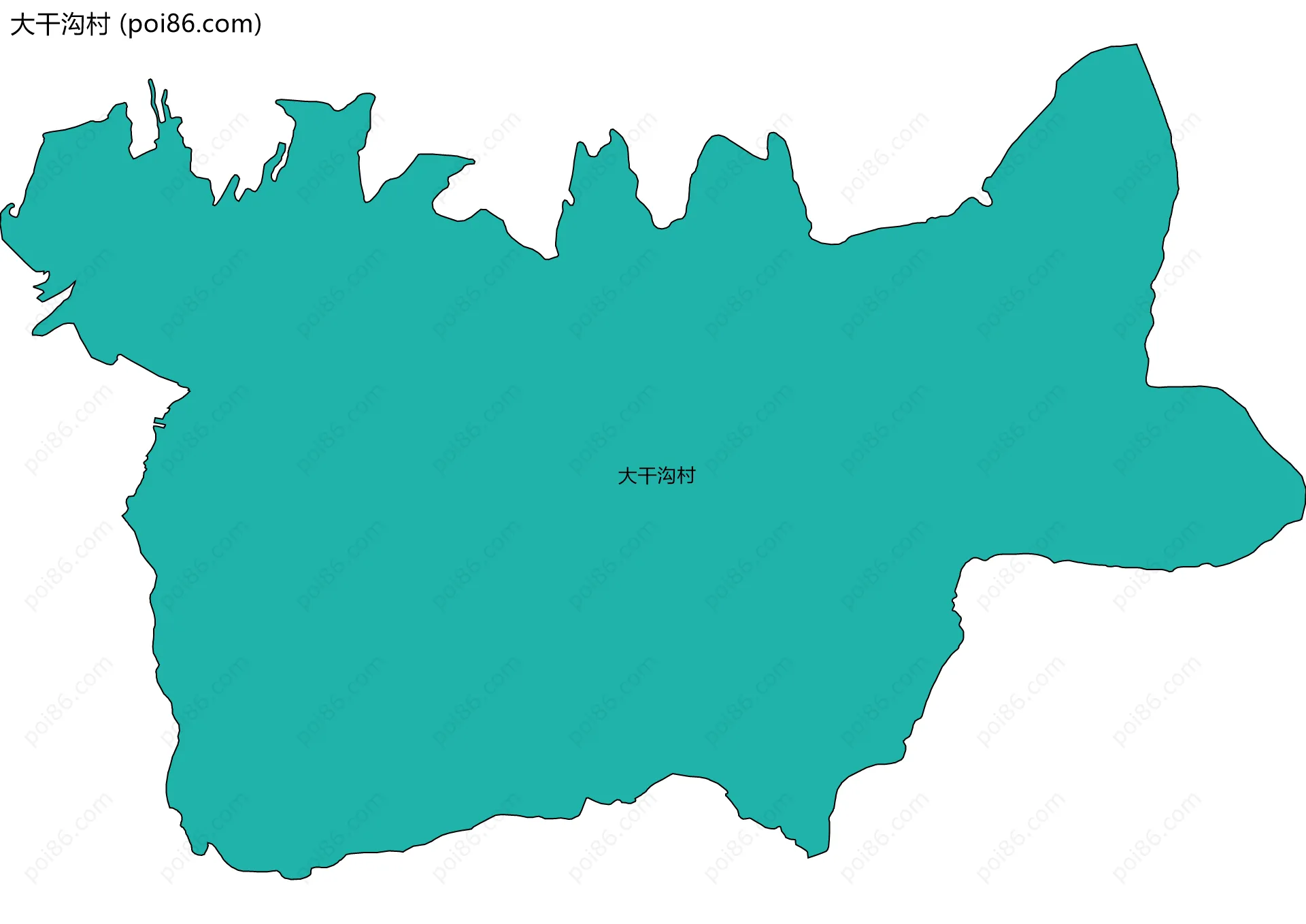 大干沟村边界地图