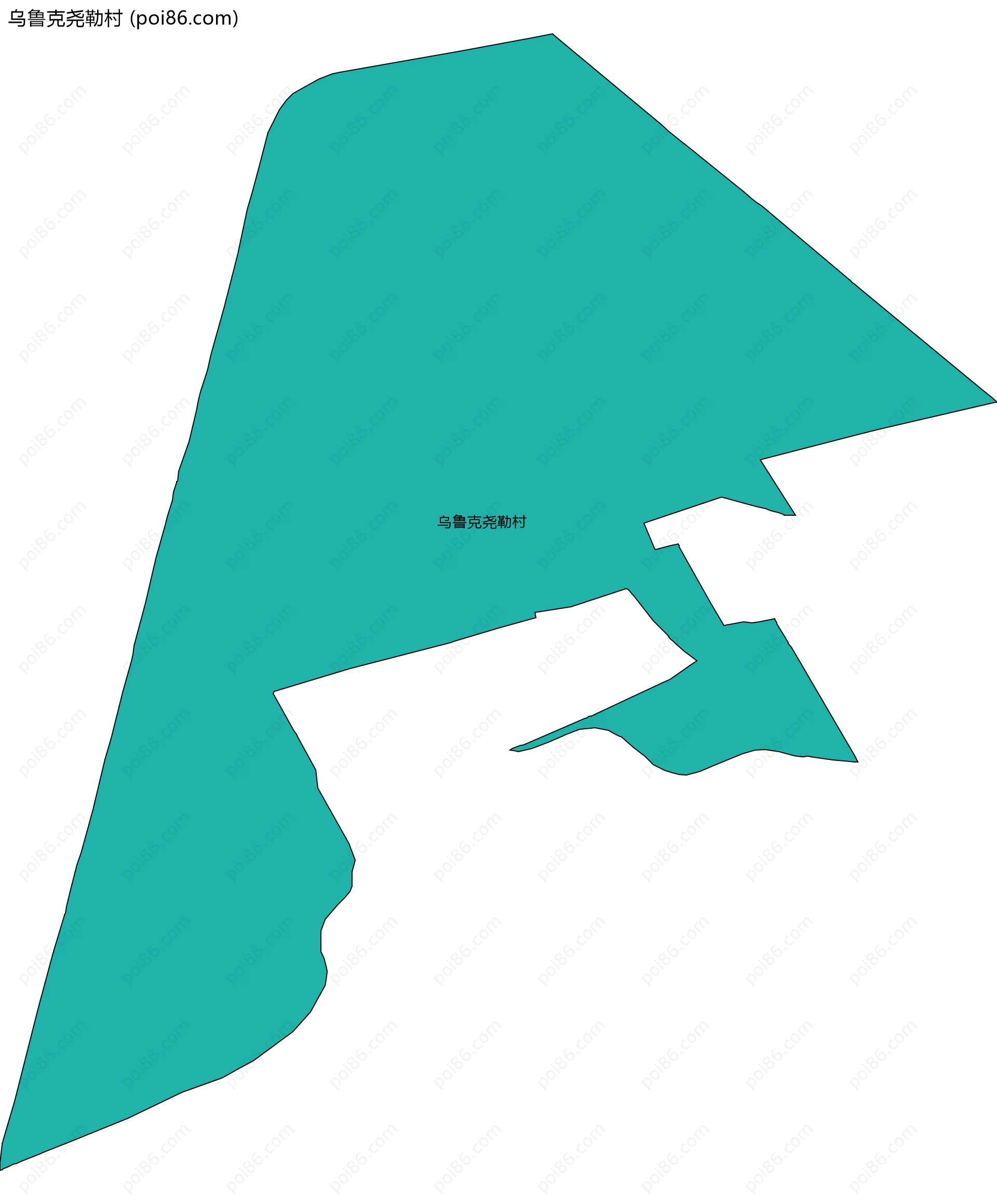 乌鲁克尧勒村边界地图