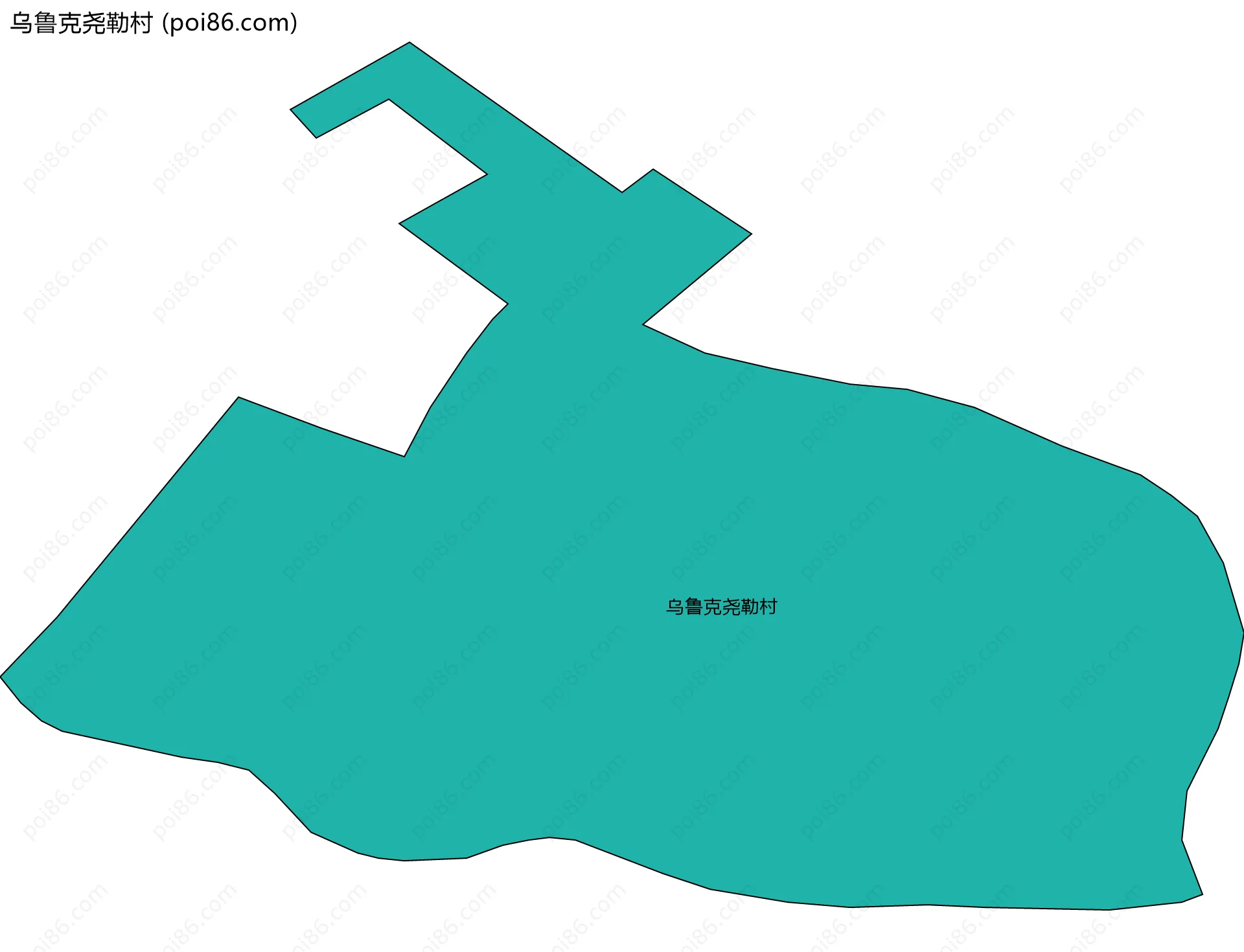 乌鲁克尧勒村边界地图
